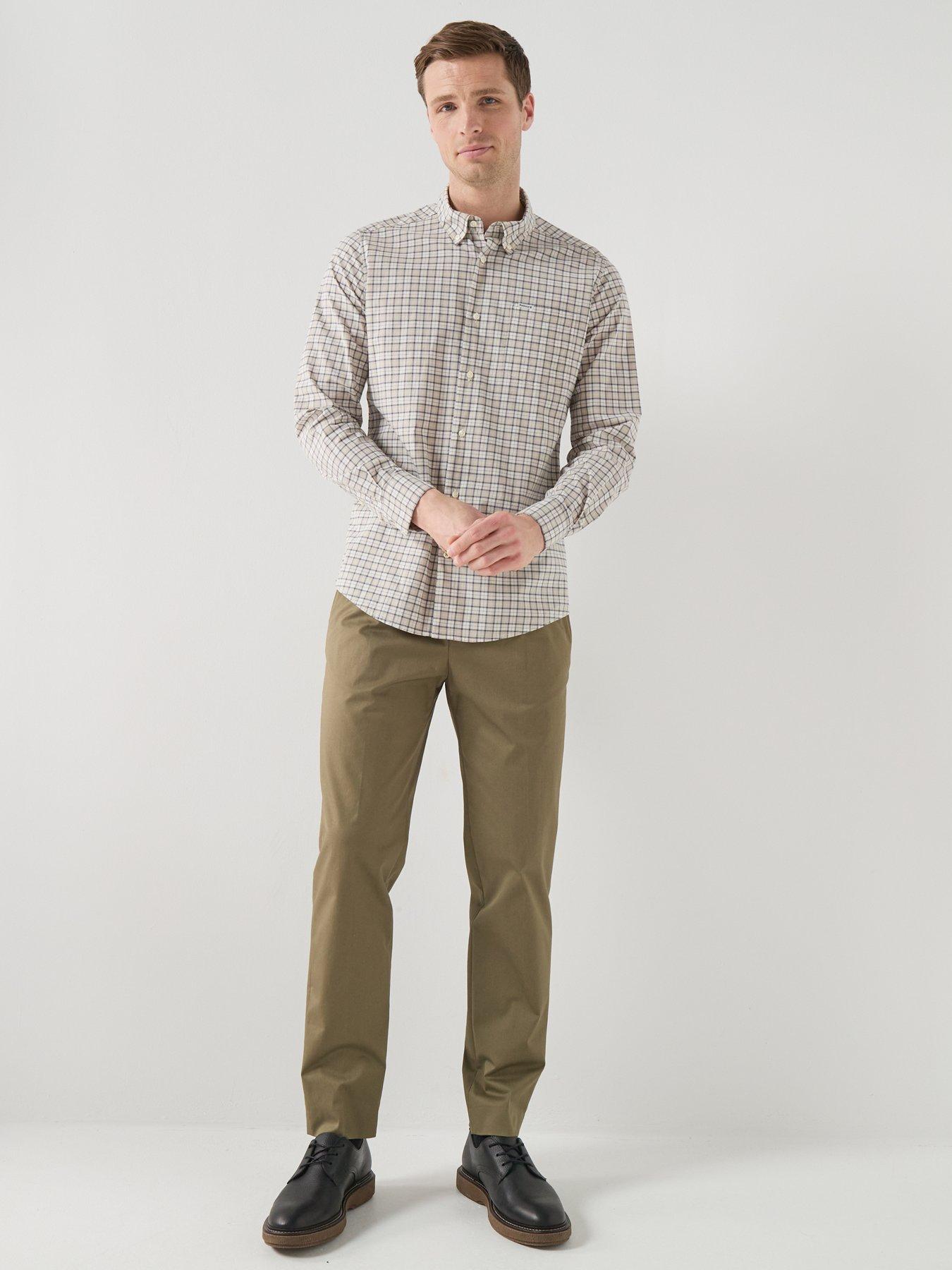 Image 5 of 5 of Barbour Lomond Tailored Tartan Shirt - Beige