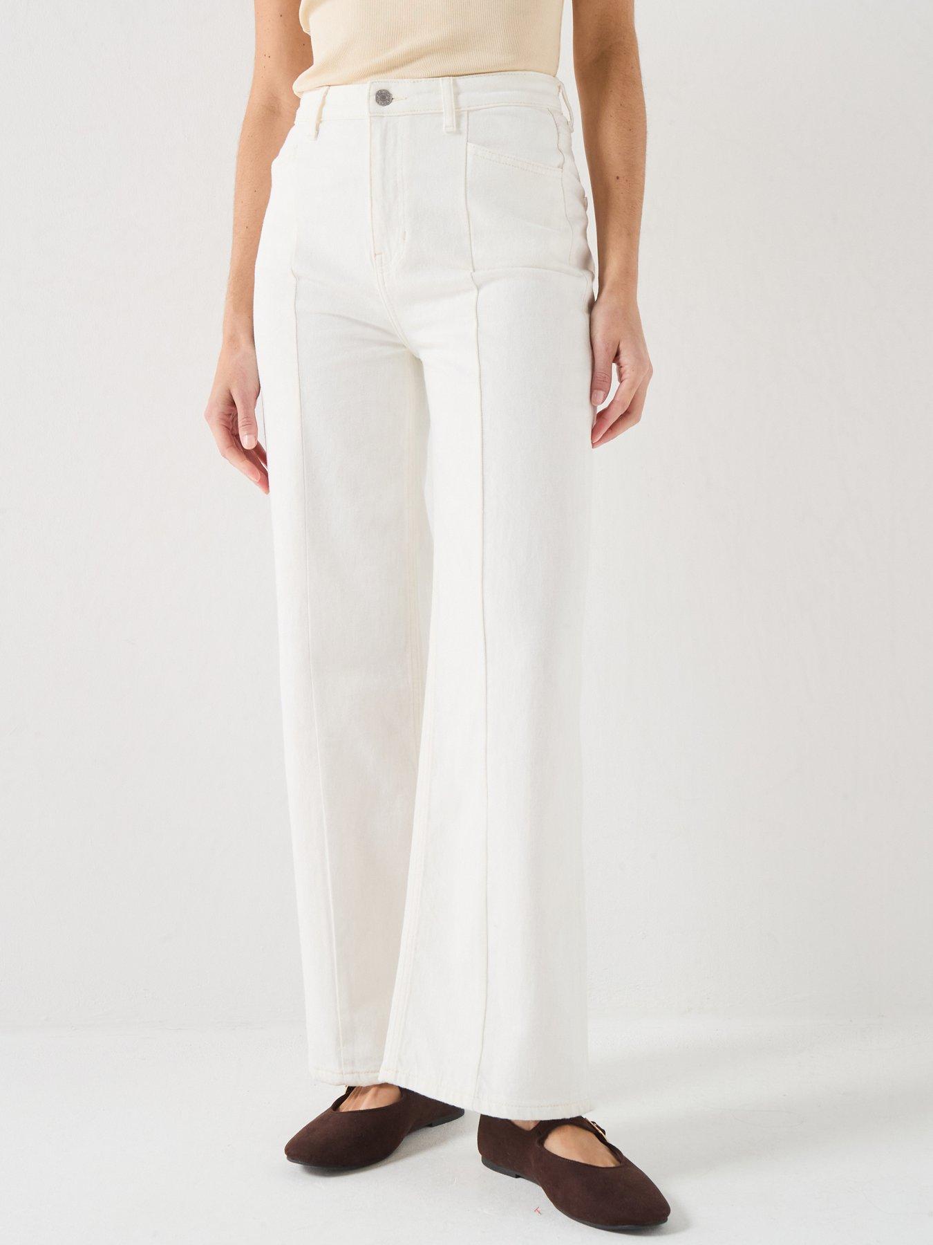 Guess G11 Wide Leg Crop Seamed Jeans