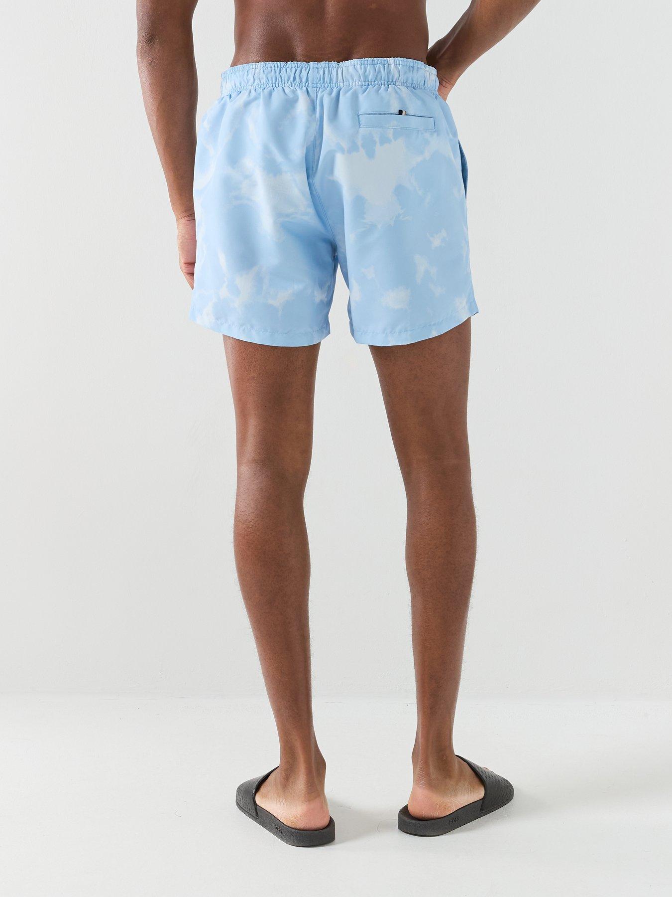 Image 2 of 5 of BOSS Lionfish Printed Swim Shorts - Light Blue