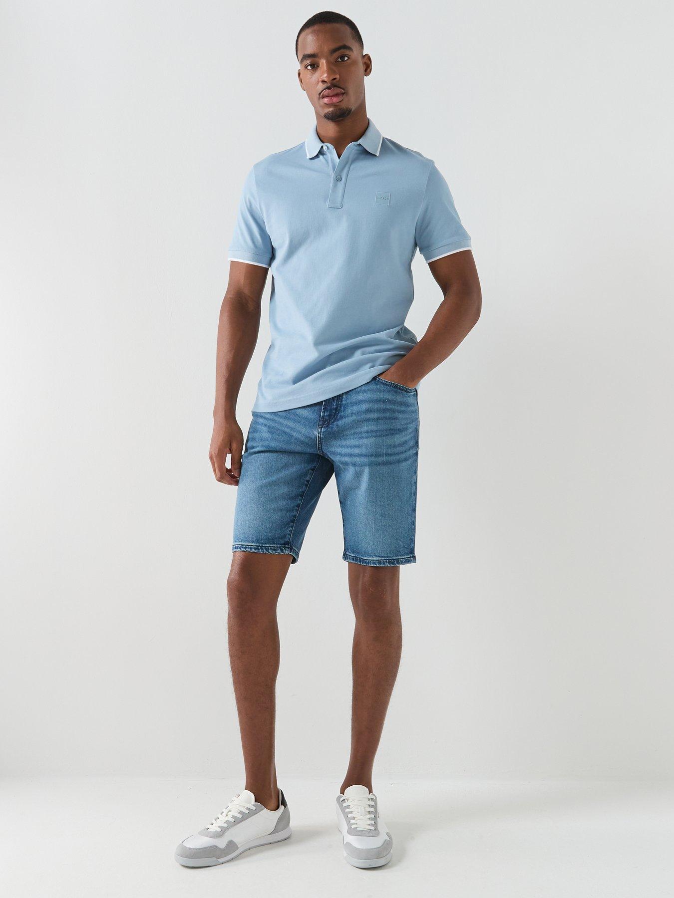 Image 3 of 6 of BOSS ReMaine Bo Regular Fit Denim Shorts - Mid Wash