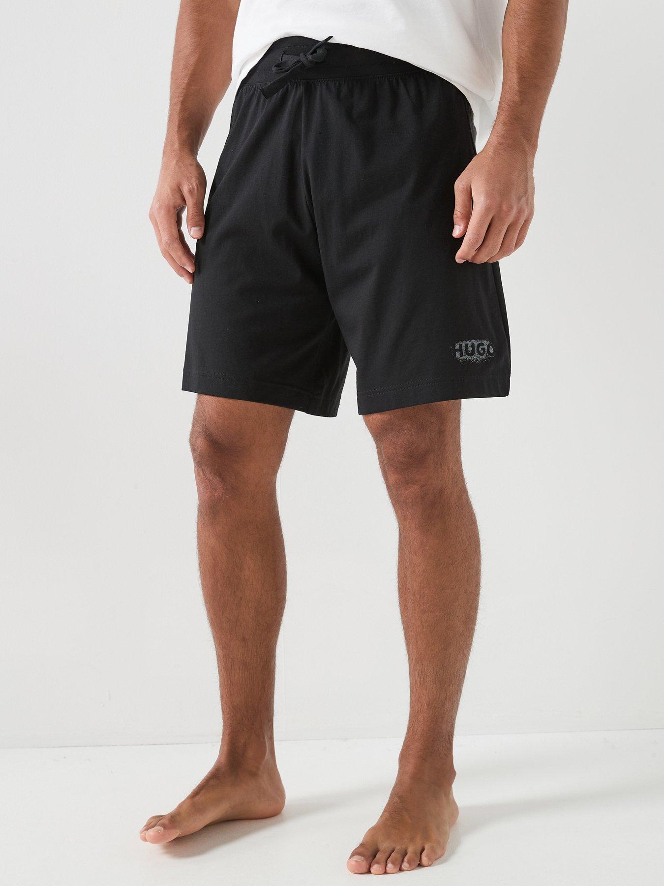 HUGO Spray Logo Loungewear Shorts - Black