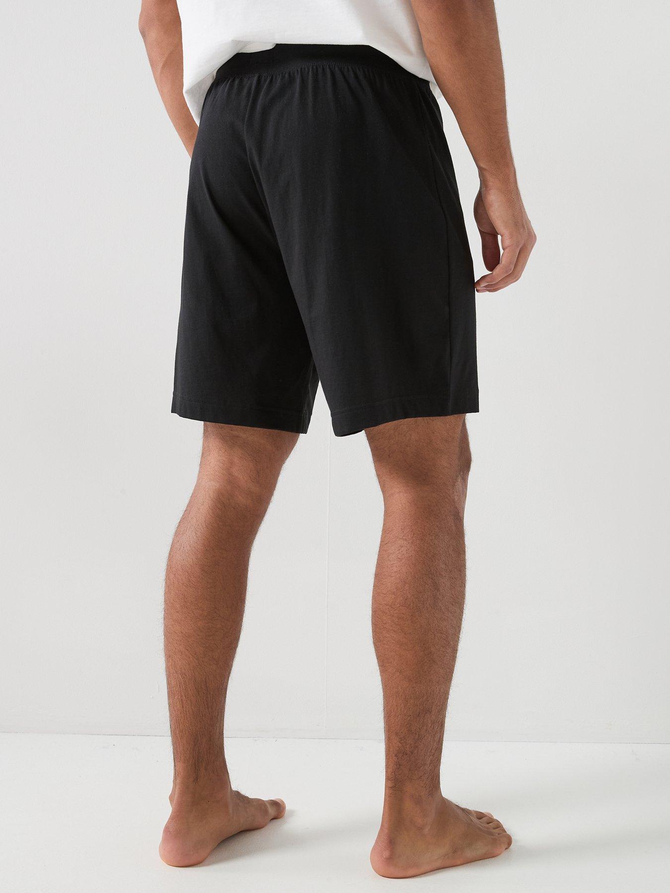 Image 2 of 5 of HUGO Spray Logo Loungewear Shorts - Black
