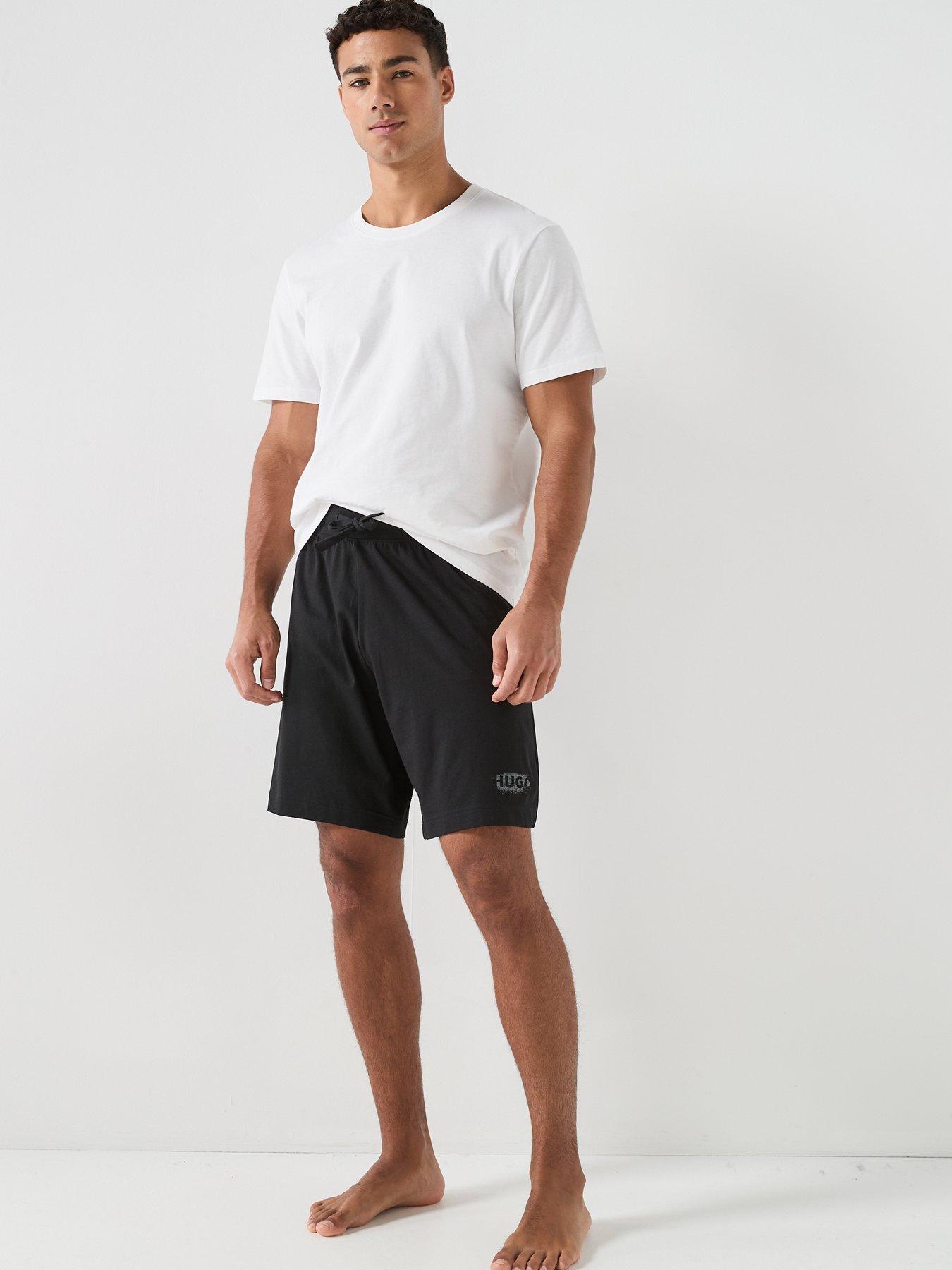 Image 3 of 5 of HUGO Spray Logo Loungewear Shorts - Black