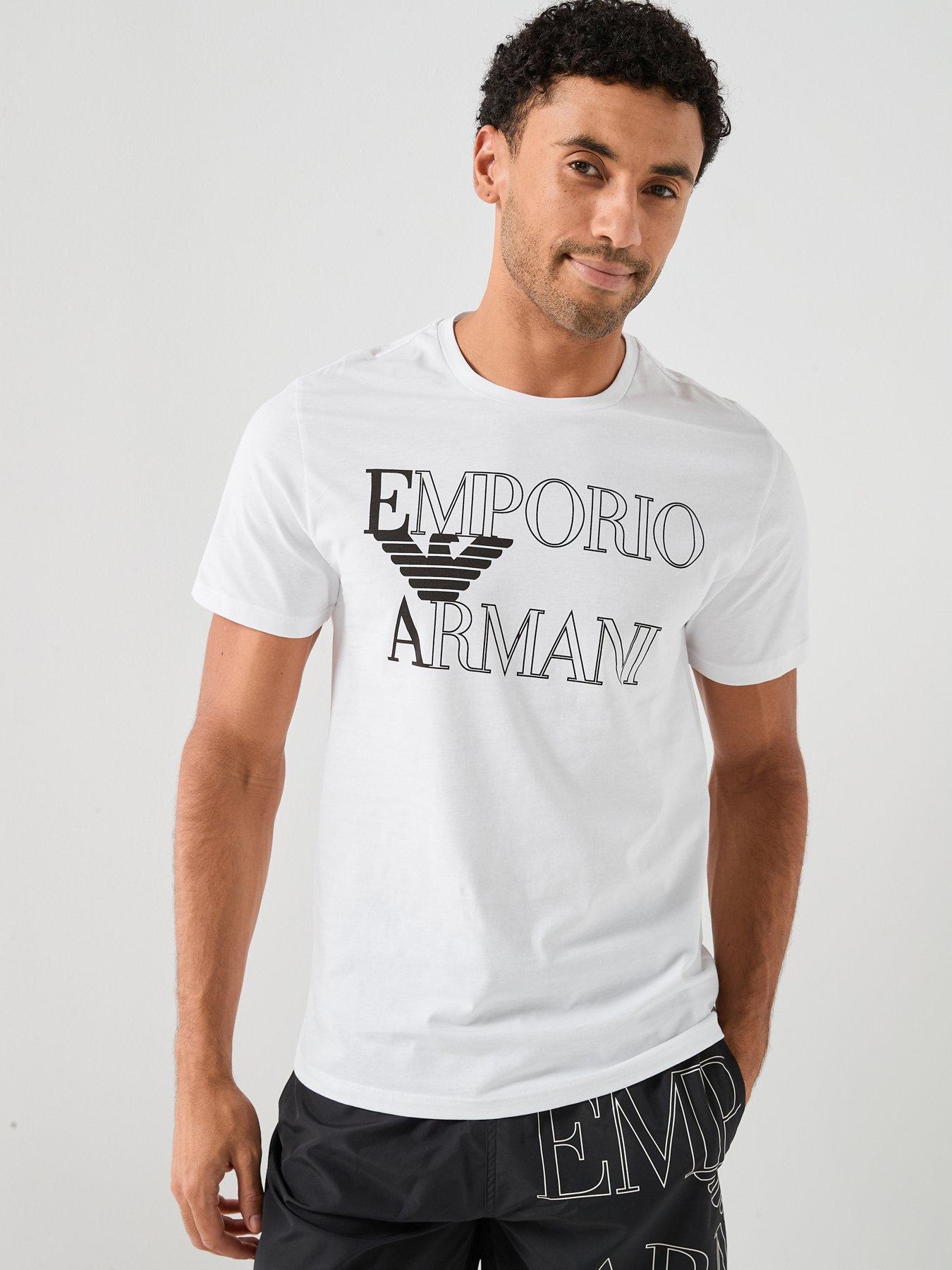 Emporio Armani Bodywear Bold Logo Crew Neck T-Shirt - White
