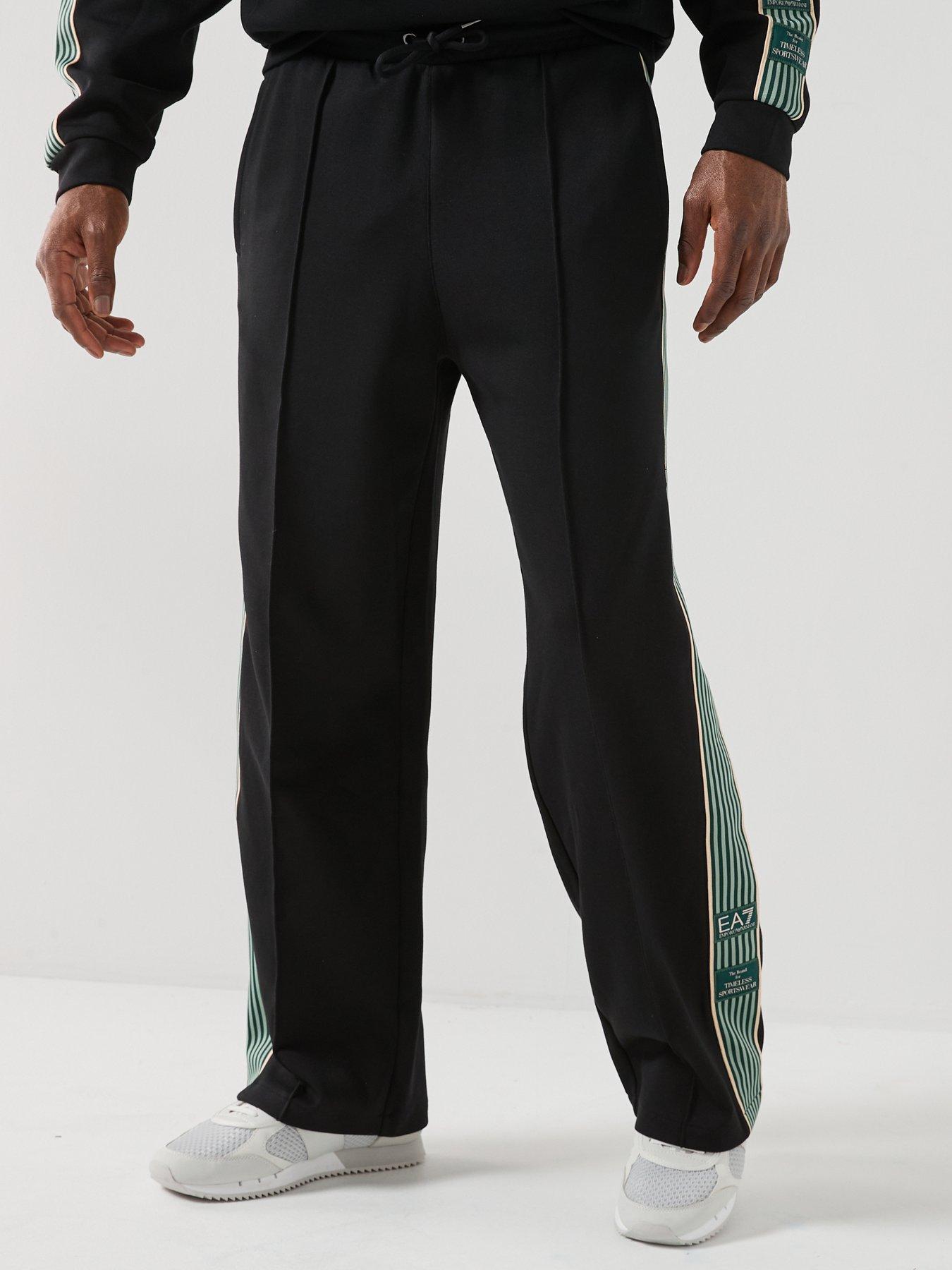 EA7 Emporio Armani Train Premium Taped Joggers, Black, Size Xl, Men