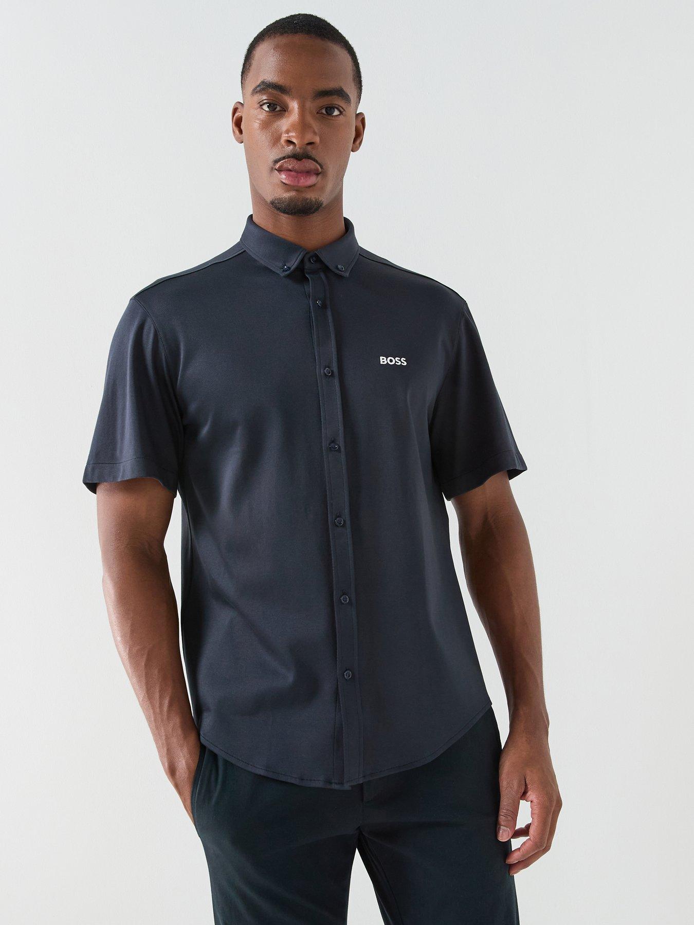 BOSS Boss St_motion S Relaxed Fit Shirts - Navy