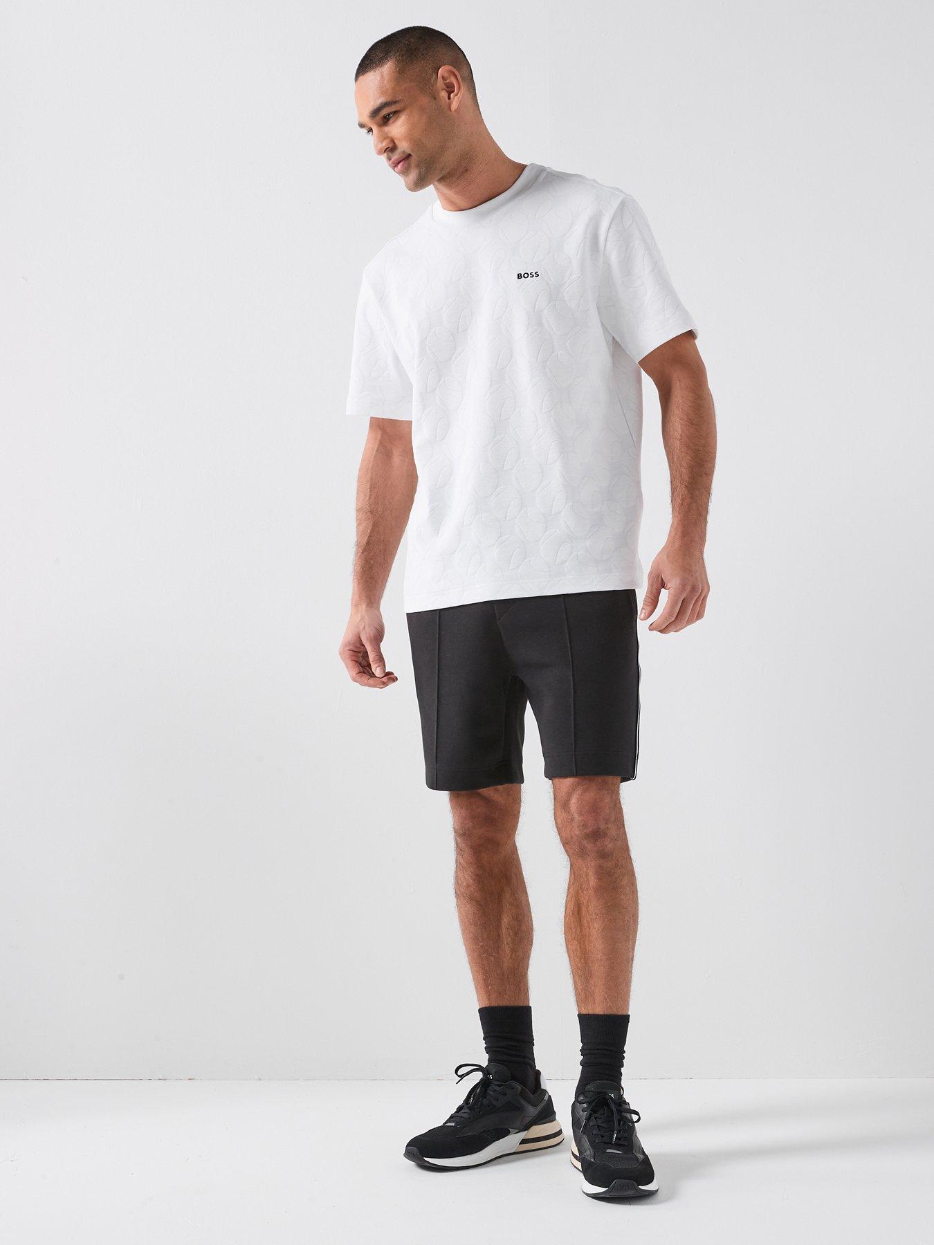 Image 3 of 4 of BOSS Jacquard Tennis Ball Design T-Shirt - White