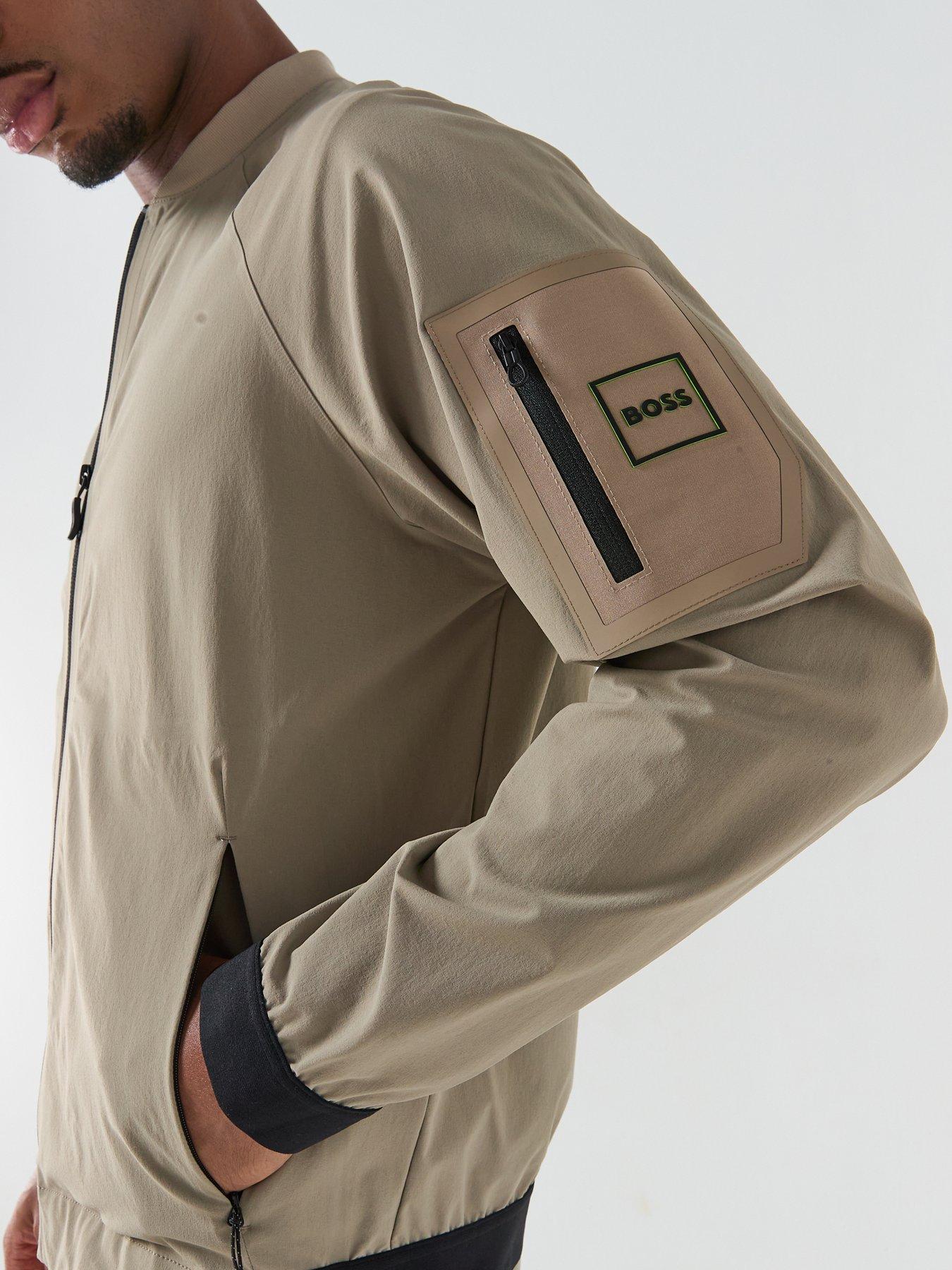 Image 6 of 6 of BOSS Globe Hexa Lightweight Bomber Jacket - Light Green