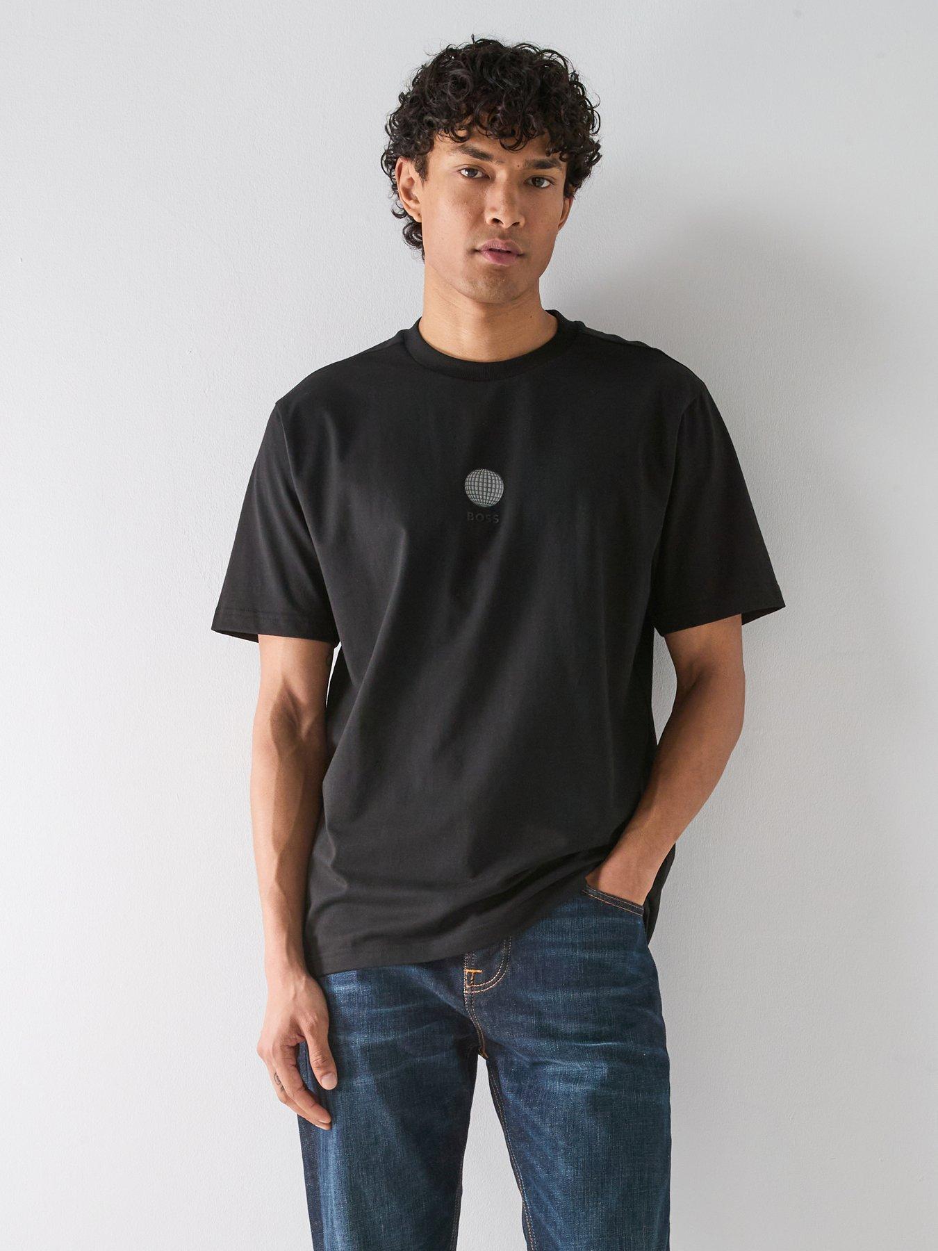 Image 2 of 6 of BOSS Terrace Graphic Relaxed Fit Back Print T-shirt - Black