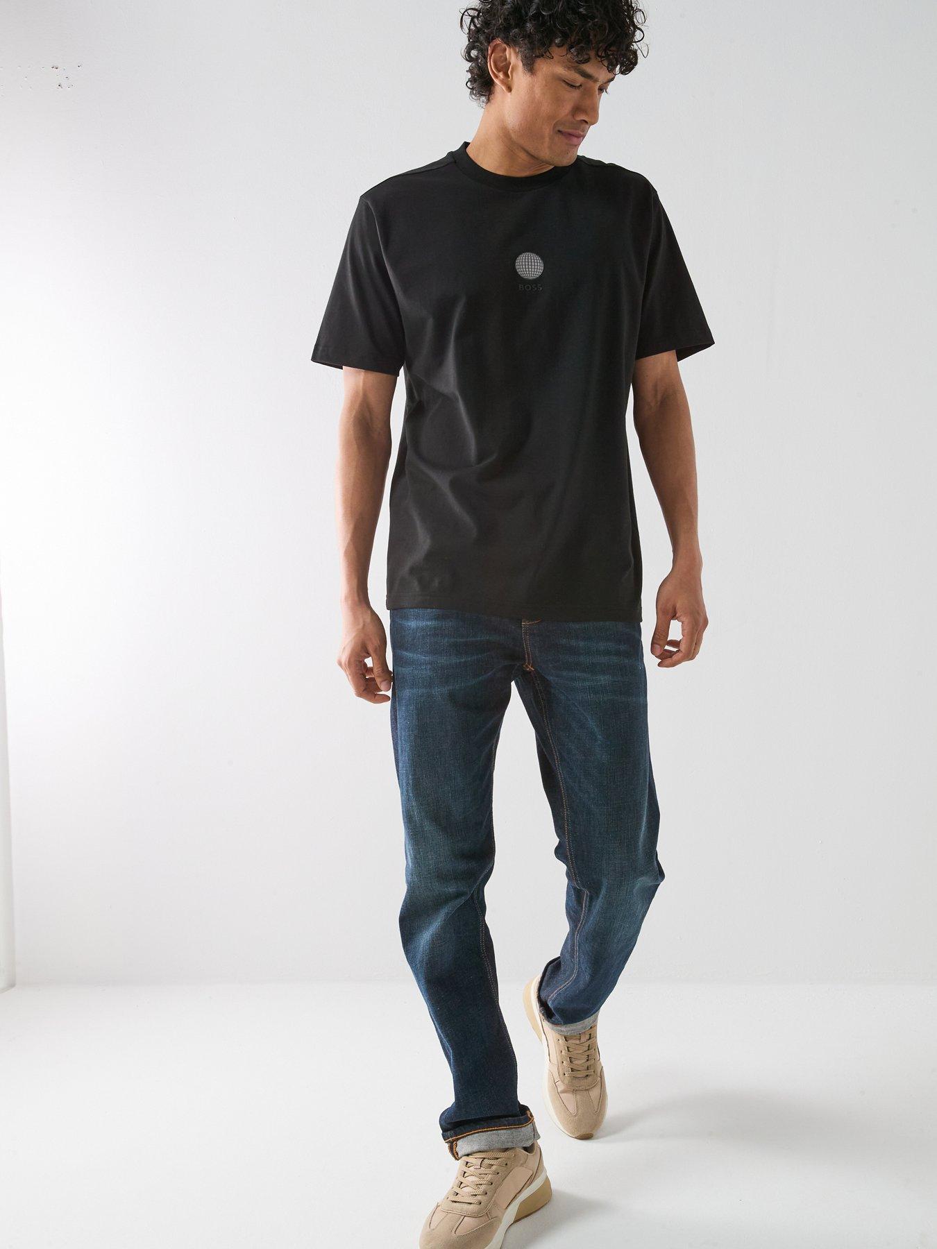 Image 3 of 6 of BOSS Terrace Graphic Relaxed Fit Back Print T-shirt - Black