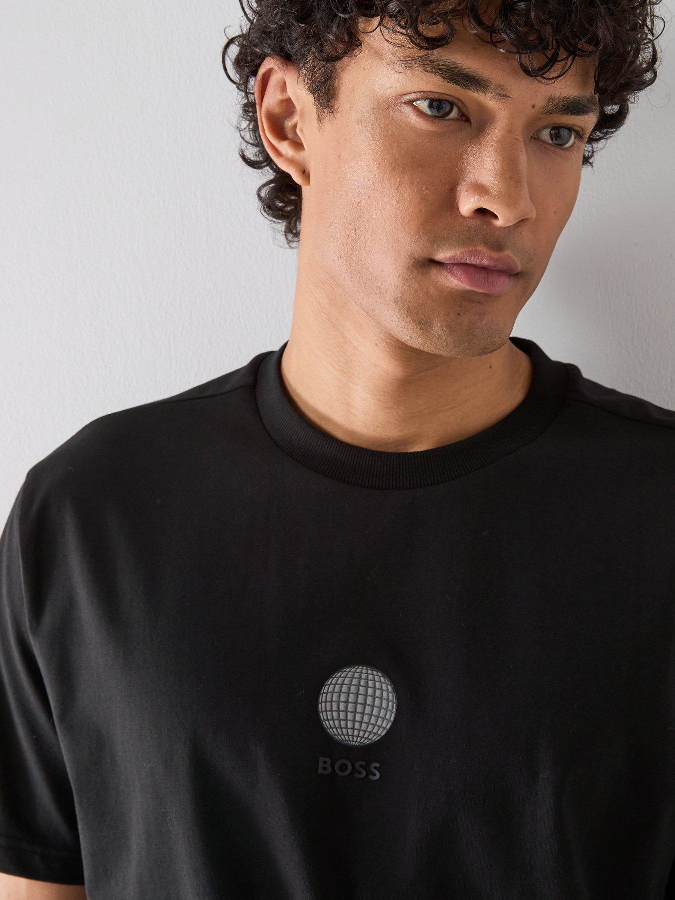 Image 4 of 6 of BOSS Terrace Graphic Relaxed Fit Back Print T-shirt - Black