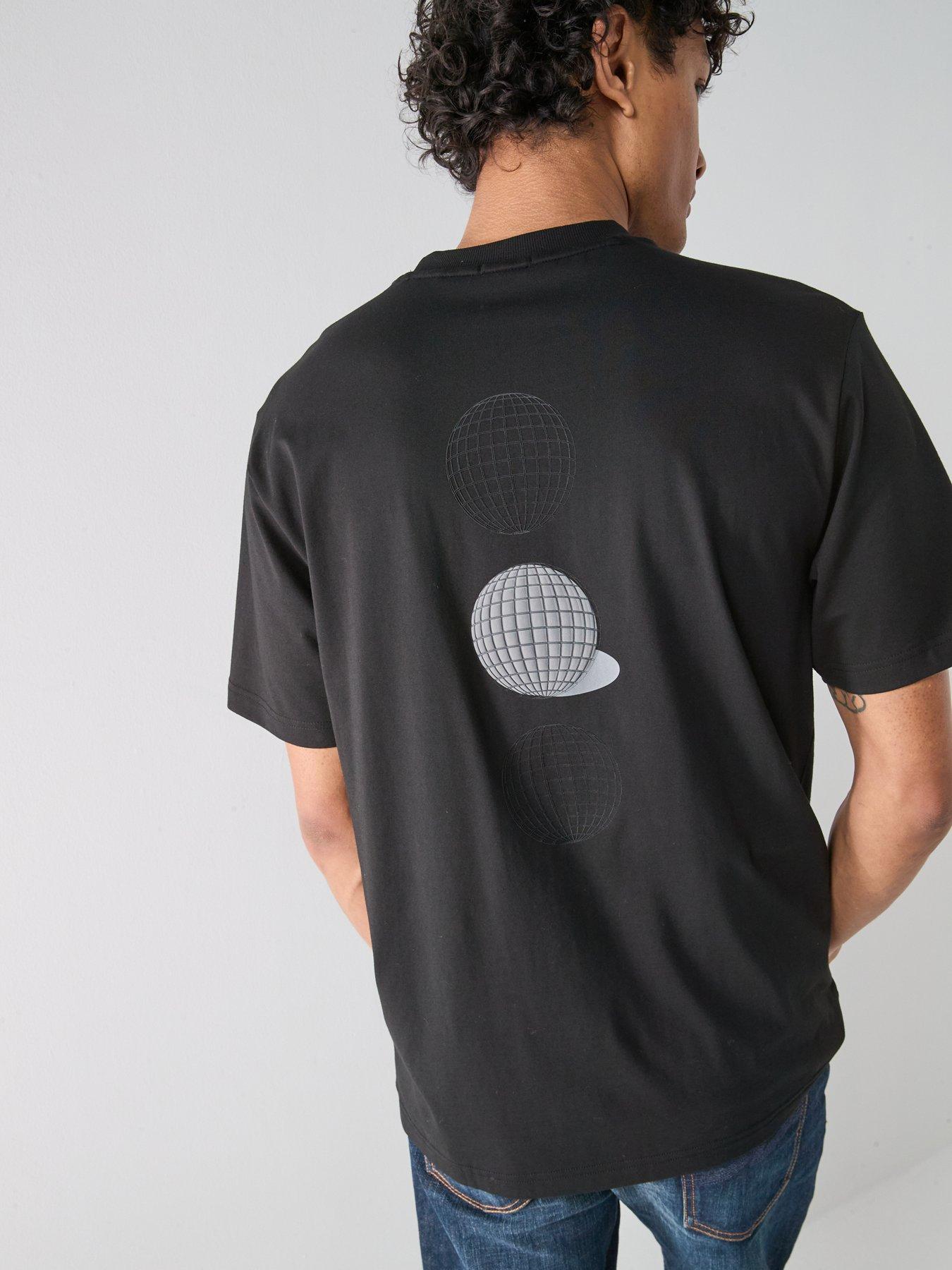 Image 6 of 6 of BOSS Terrace Graphic Relaxed Fit Back Print T-shirt - Black
