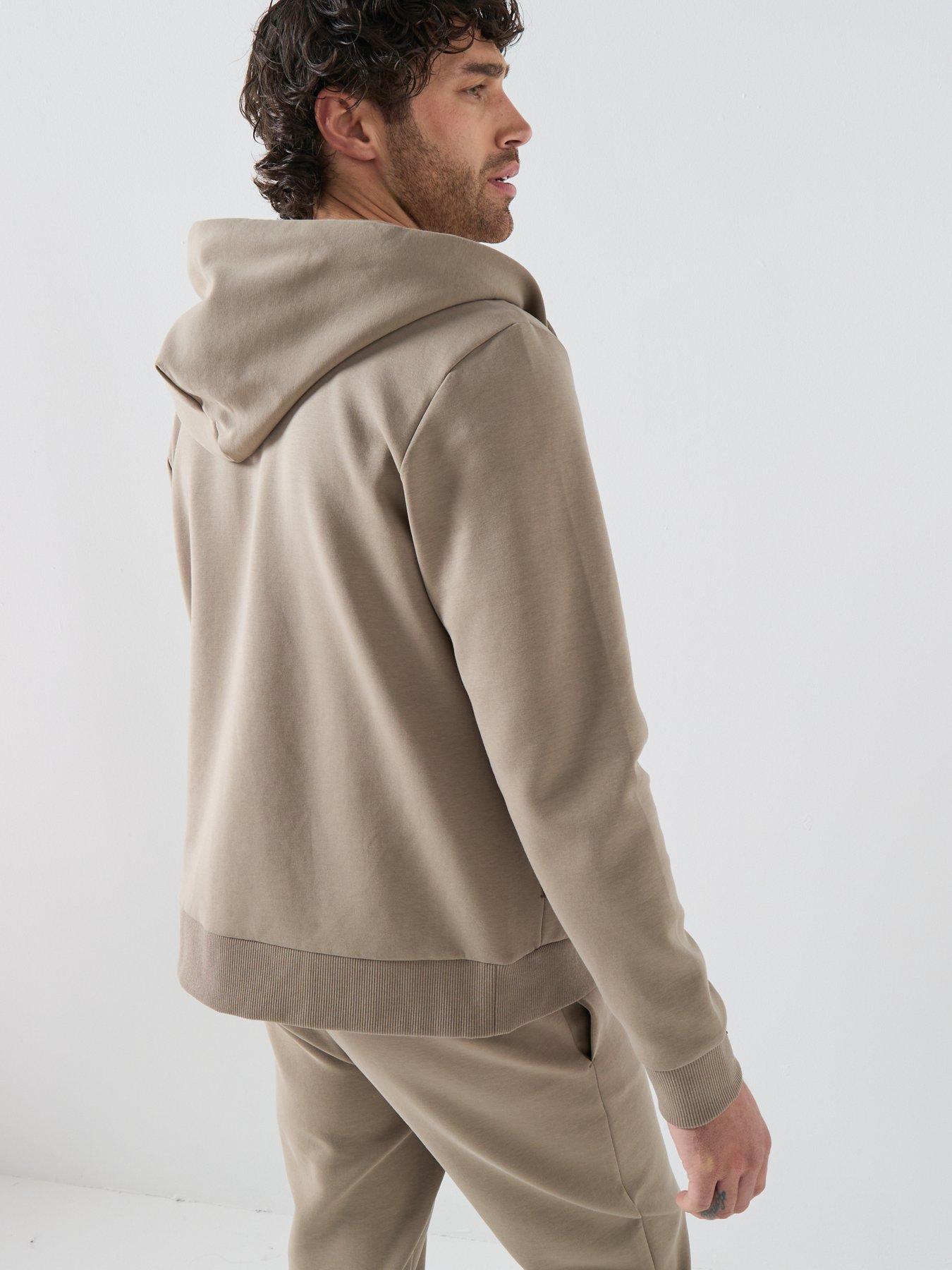 Image 6 of 6 of BOSS Saggy Full Zip Through Hoodie - Khaki