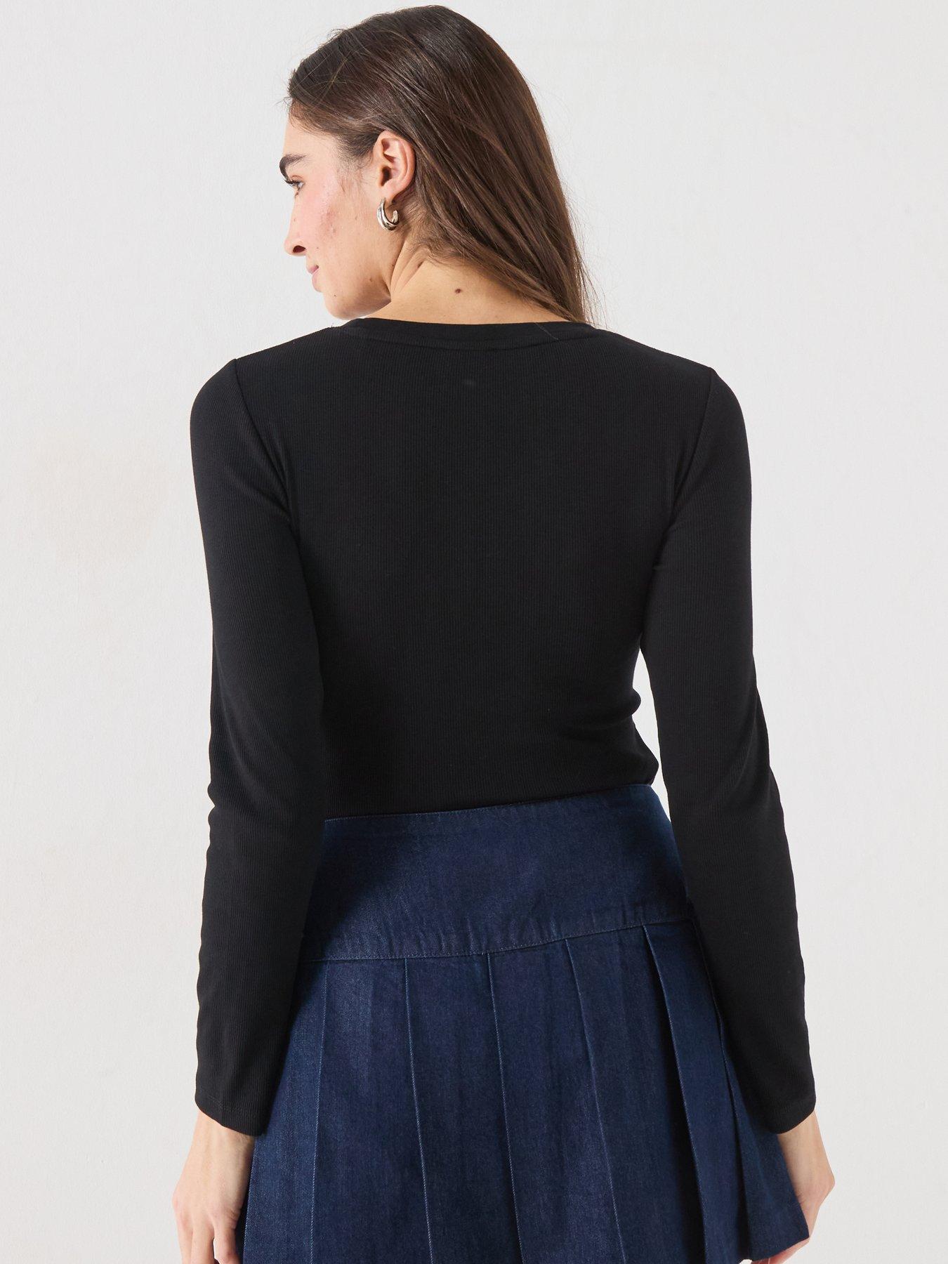 Image 2 of 6 of Guess Long Sleeve Slim Tee