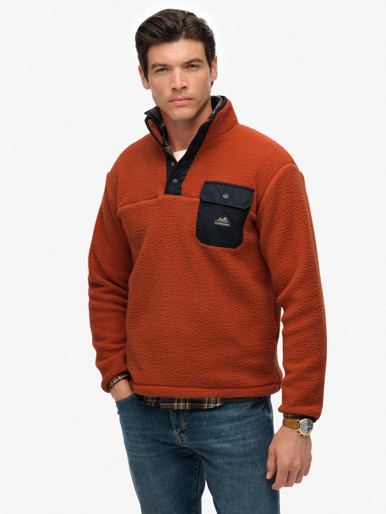 Superdry Fuji Fleece Half Zip Jacket - Orange