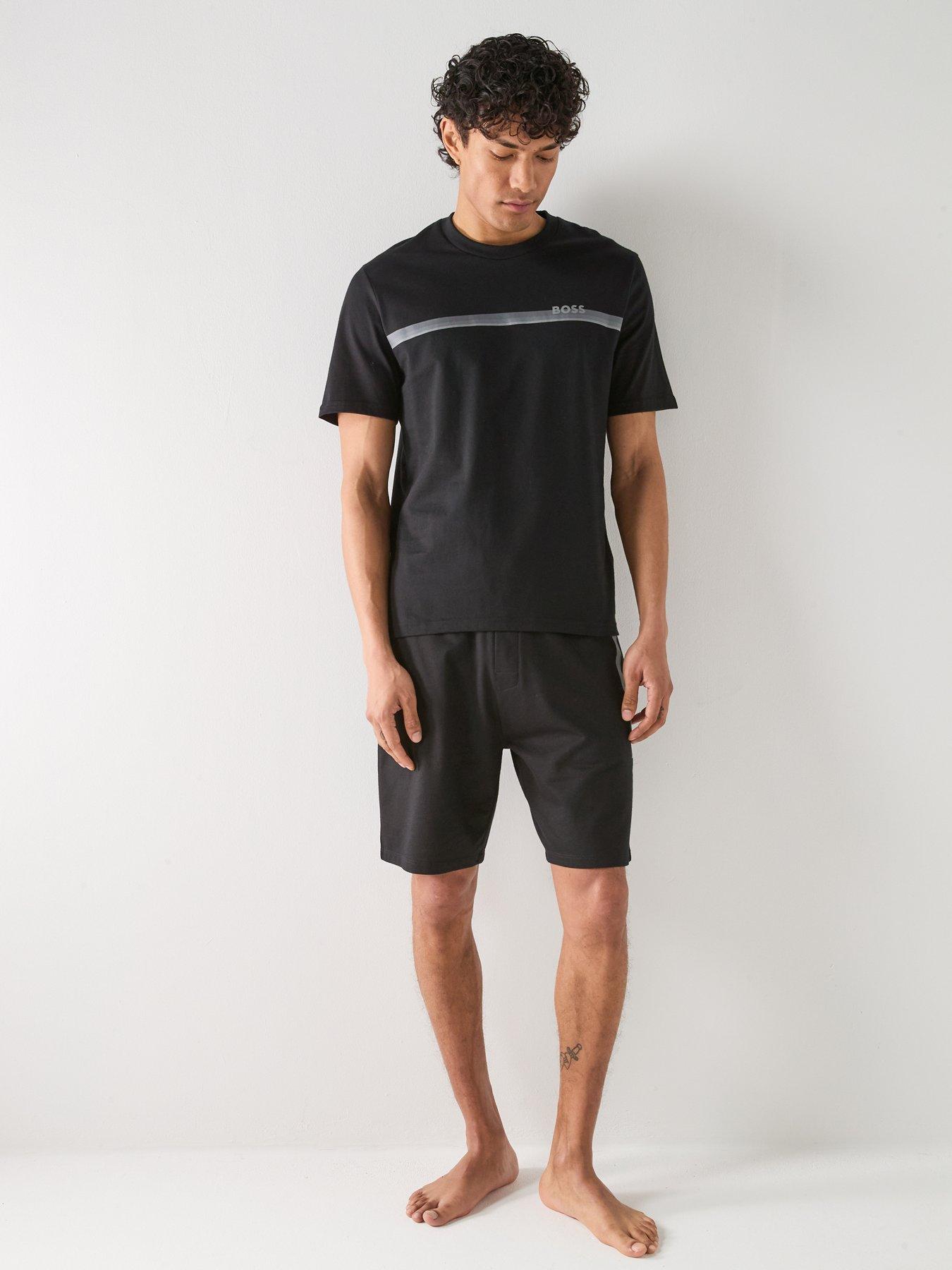 Image 3 of 5 of BOSS Authentic Linear Chest Logo Loungewear T-Shirt - Black