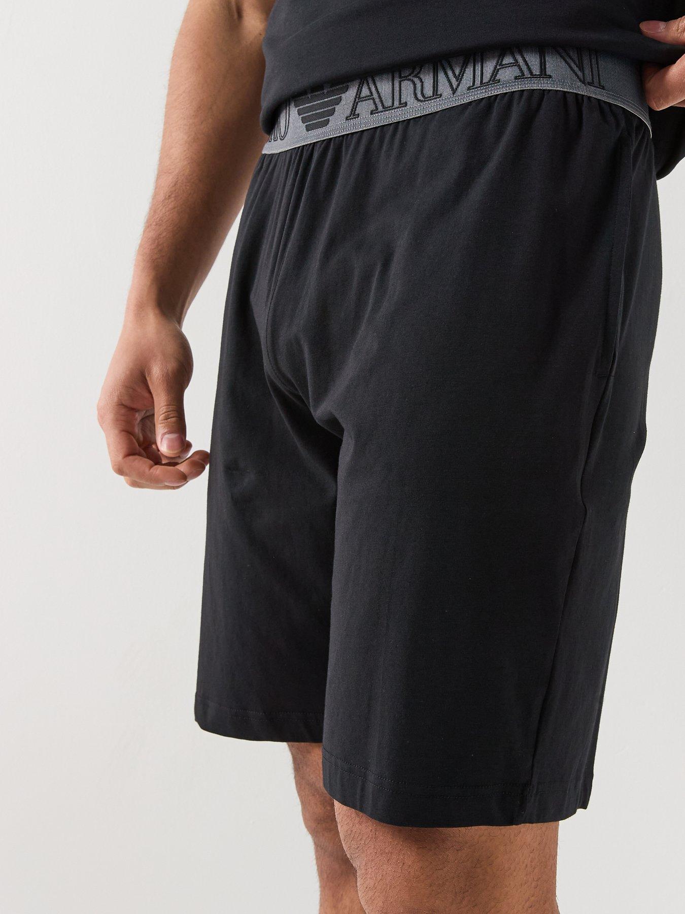Image 5 of 6 of Emporio Armani Bodywear Megalogo Shortie Pyjama Set - Black