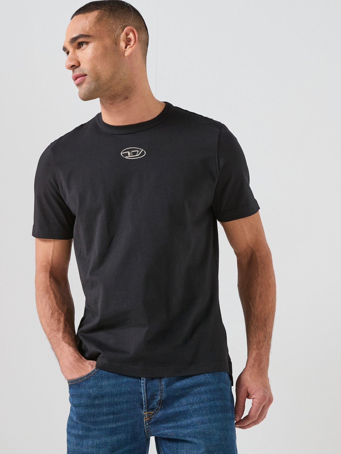 Diesel Silver D Oval Relaxed T-Shirt - Black
