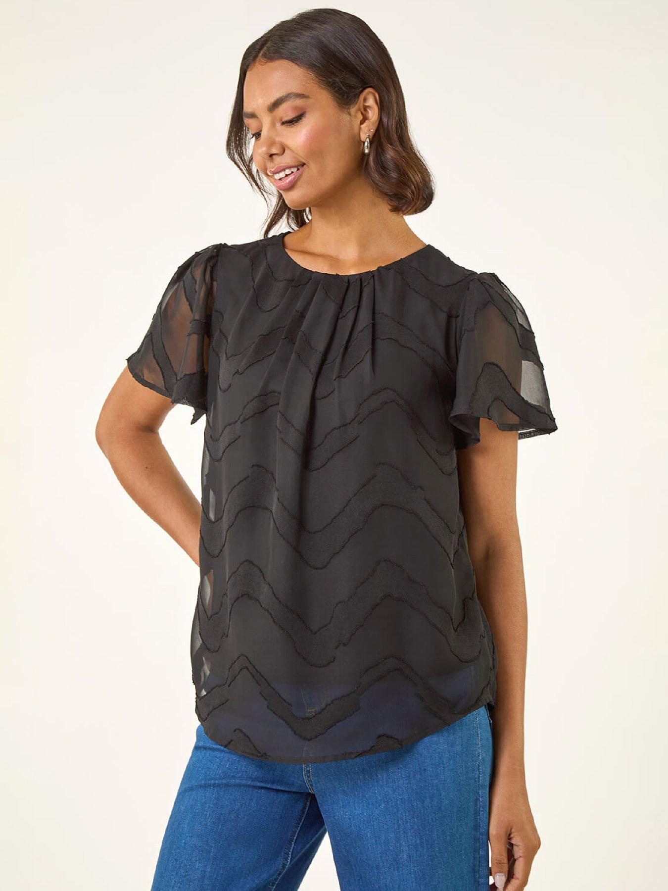 Roman Jacquard Zig Zag Top