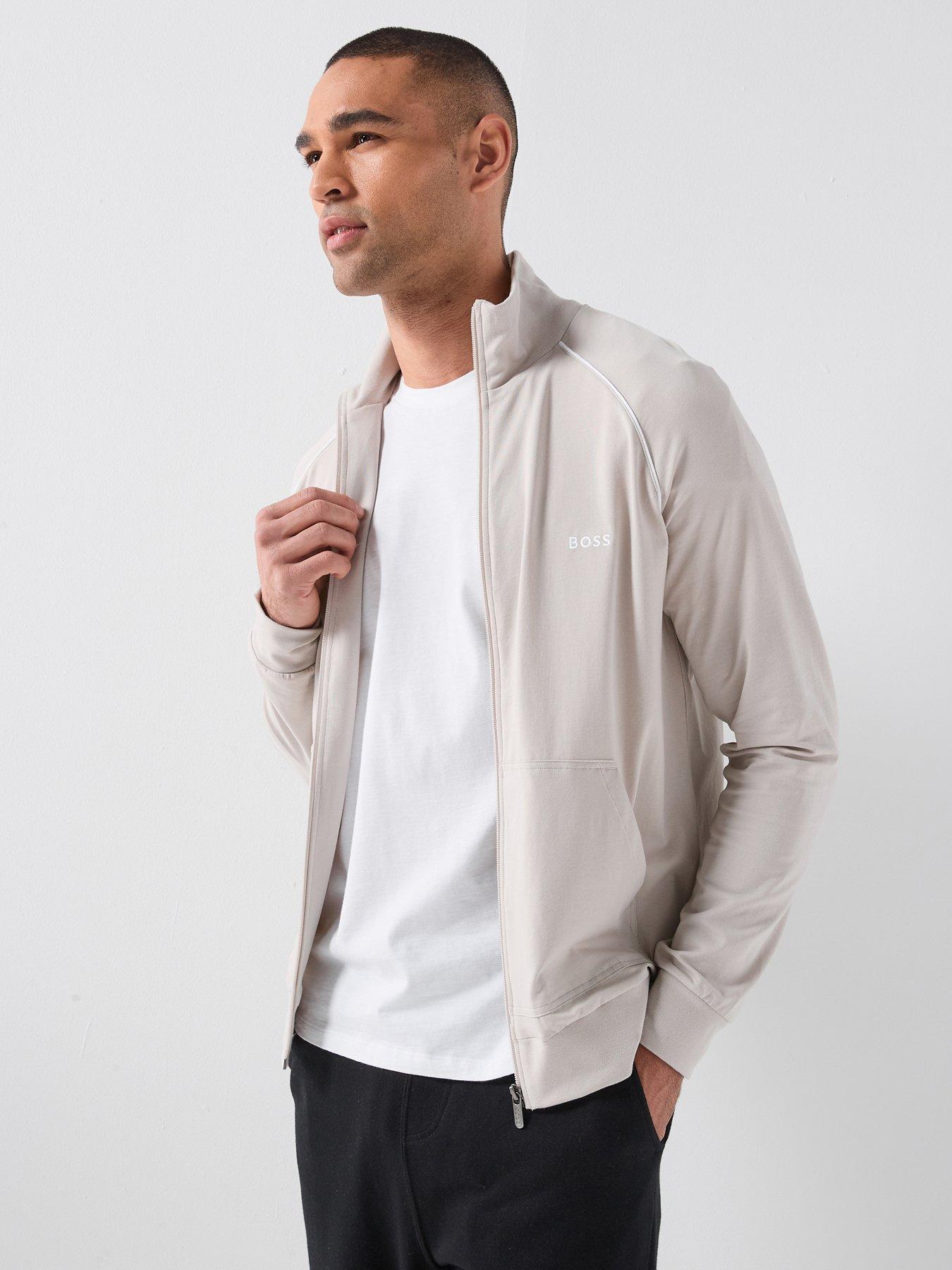 Image 1 of 4 of BOSS Mix &amp; Match Loungewear Track Top - Light Grey