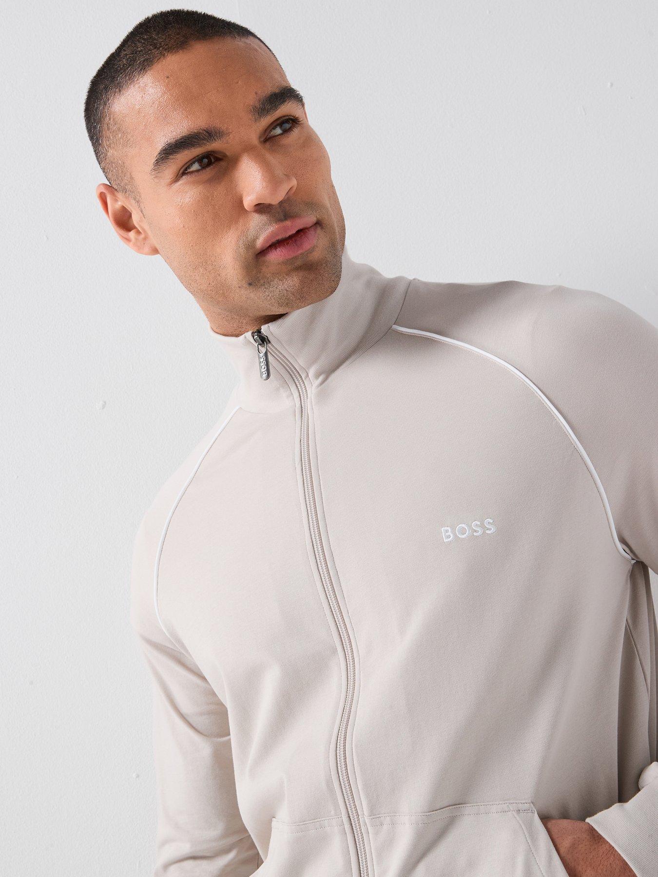 Image 4 of 4 of BOSS Mix &amp; Match Loungewear Track Top - Light Grey