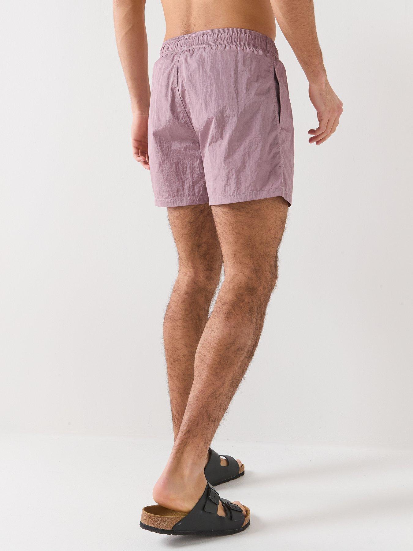 Image 2 of 5 of Emporio Armani Bodywear Embroidered Logo Swim Short - Dark Pink