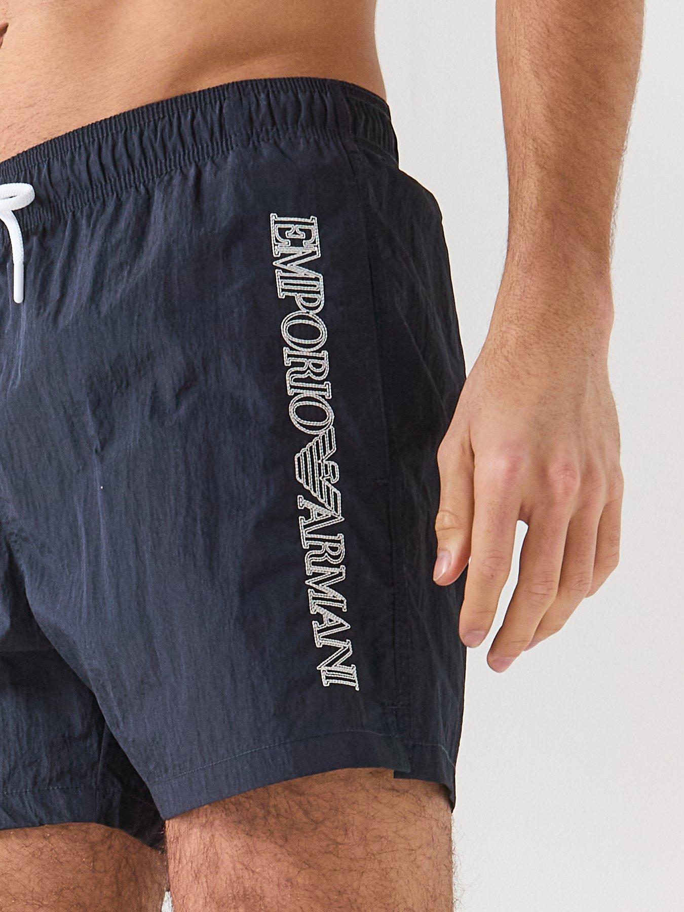Image 5 of 5 of Emporio Armani Bodywear Embroidered Logo Swim Short - Dark Blue