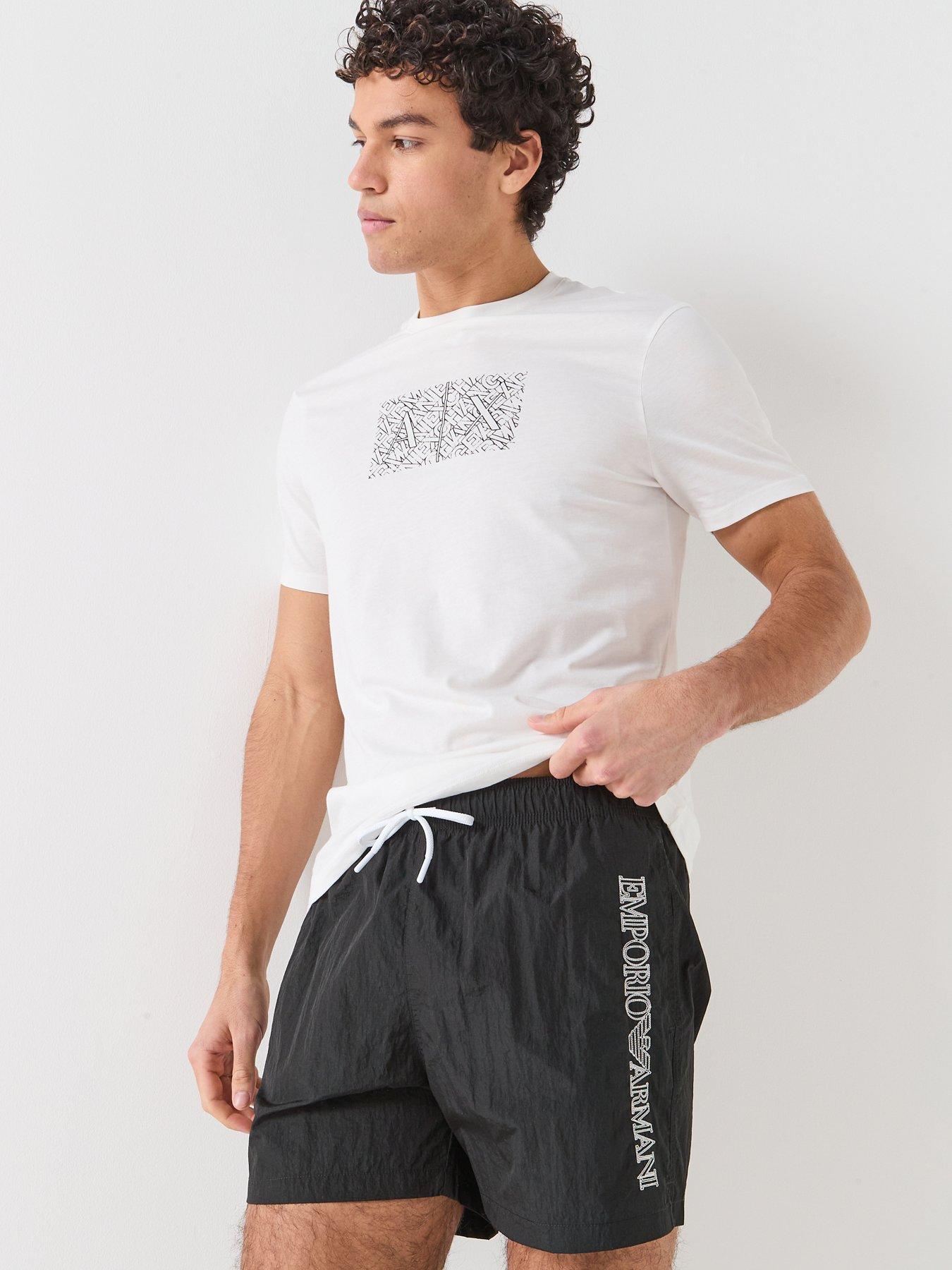 Image 4 of 5 of Emporio Armani Bodywear Embroidered Logo Swimshort - Black