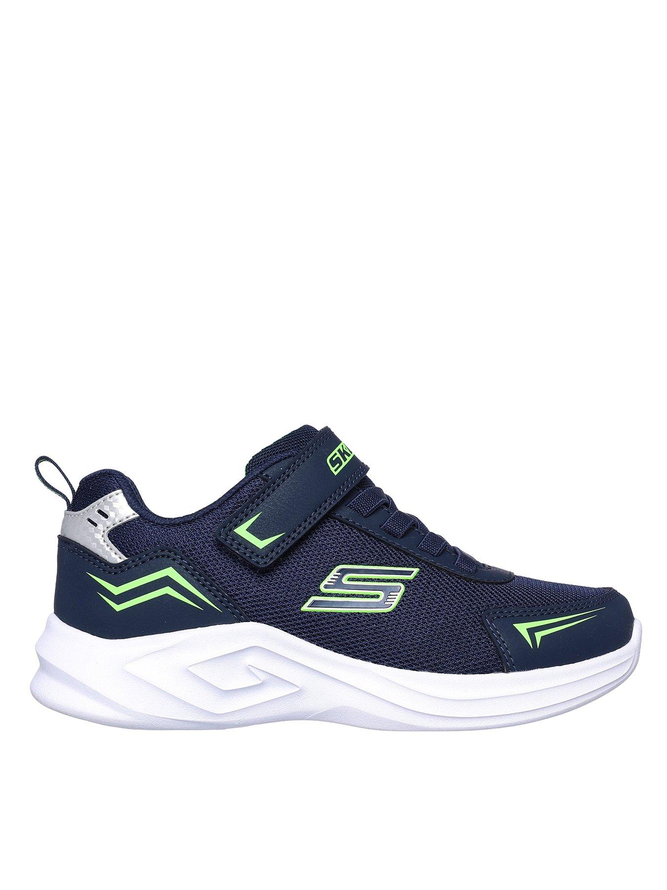 Skechers Kids Mazematics Strap Trainer, Blue, Size 13 Younger