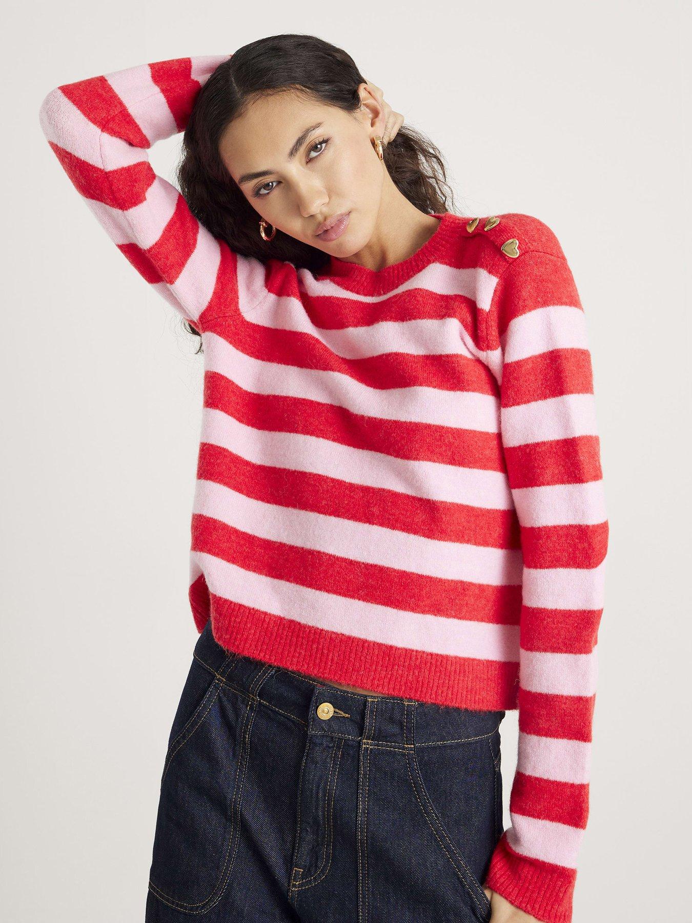 river-island-stripe-heart-button-jumper-red