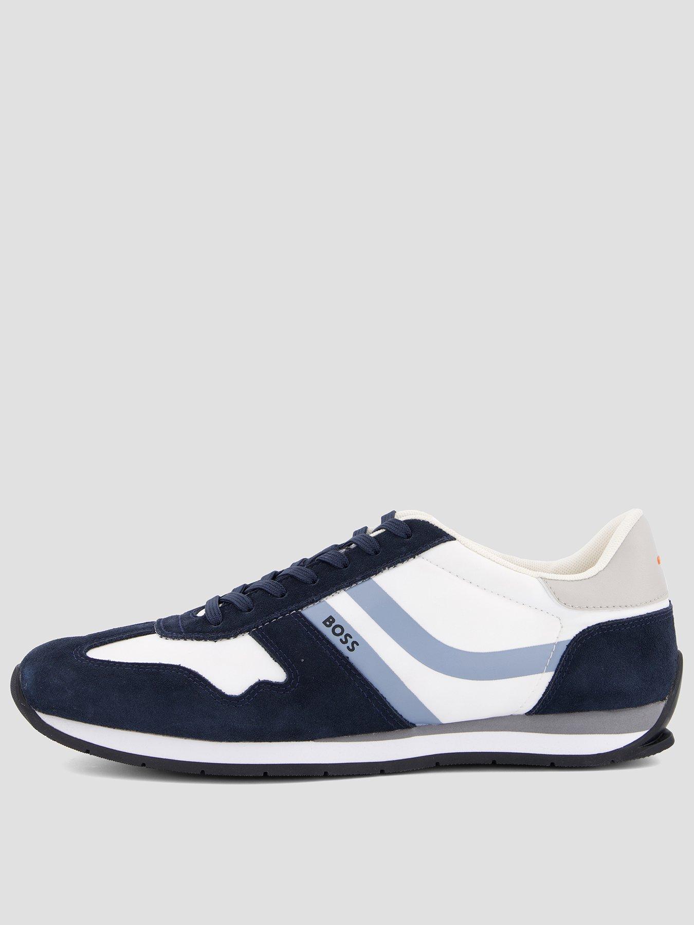 BOSS Orange Levon Runn Nylon Mix Trainers - Blue