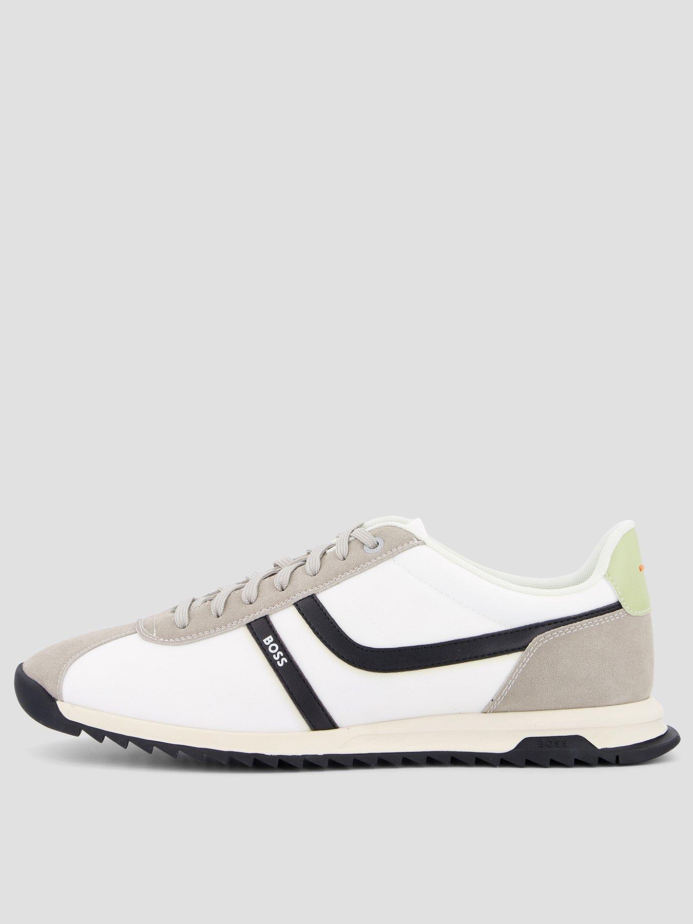 BOSS Orange Zayn Nylon Mix Low Profile Trainers - White