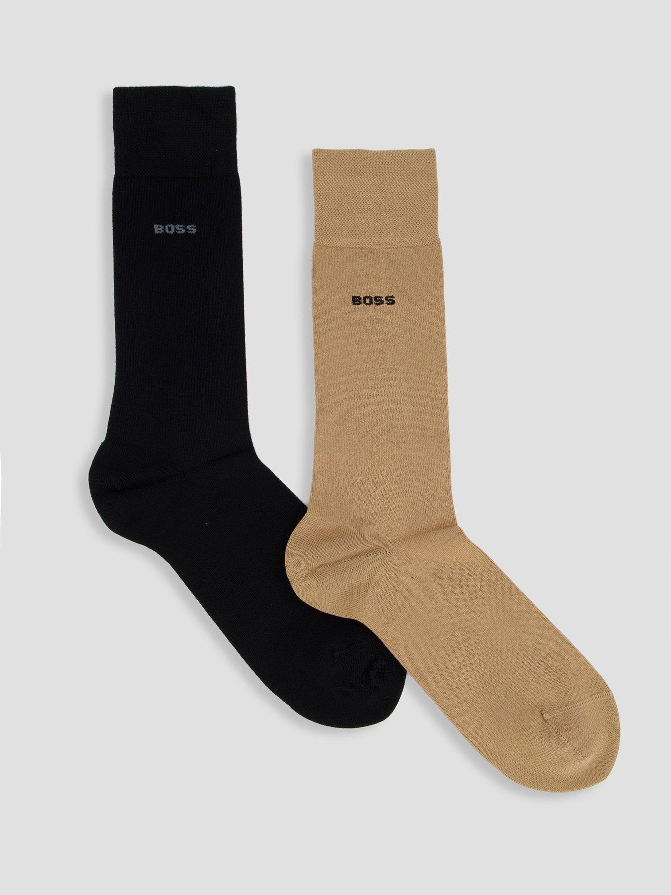 BOSS: Bodywear 2 Pack Bamboo Crew Socks - Black