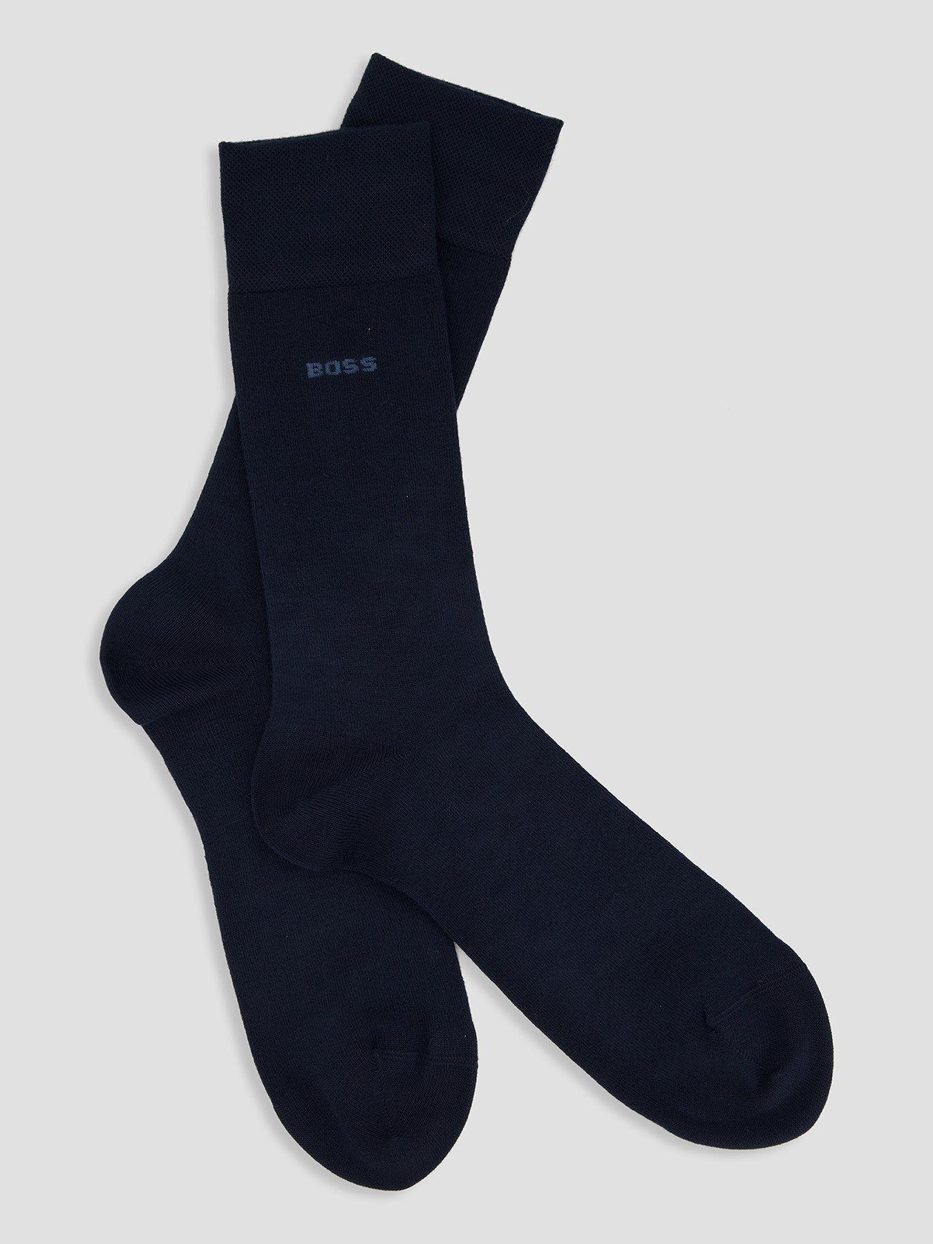 Image 2 of 3 of BOSS Bodywear 2 Pack Bamboo Crew Socks - Blue