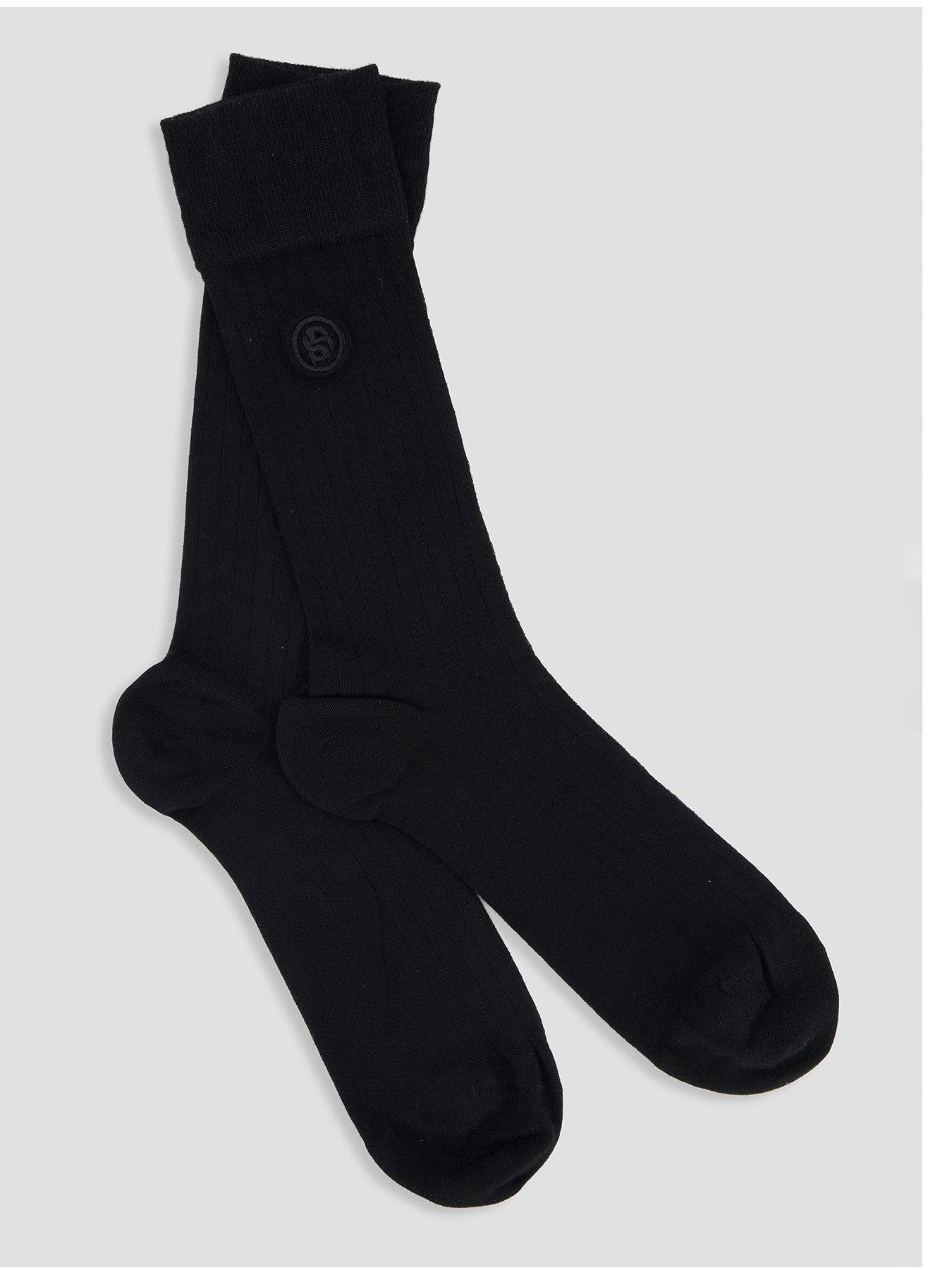 Image 2 of 4 of BOSS 2 Pack Bb Logo Soft Touch Crew Socks - Black