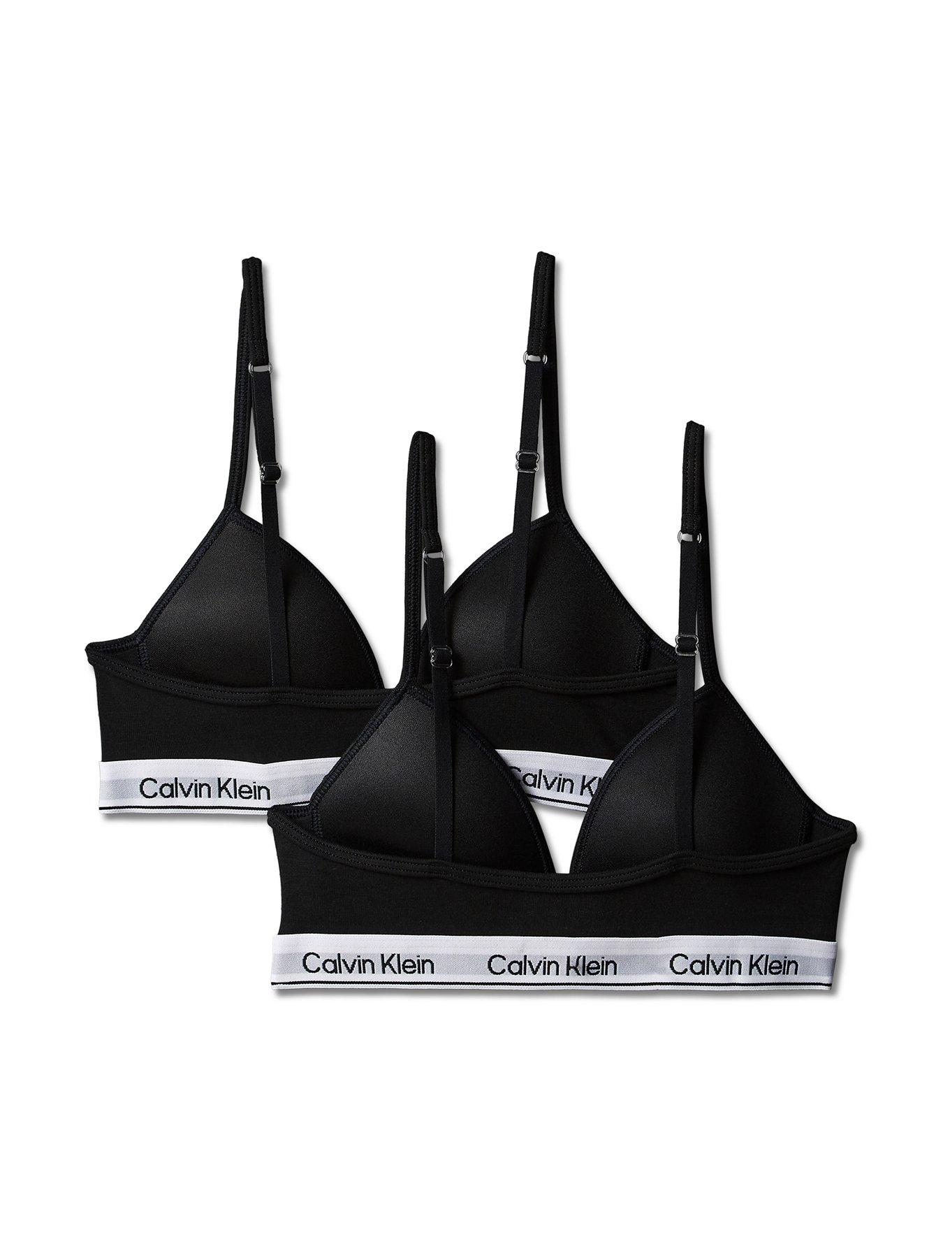 Calvin Klein Girls 2 Pack Modern Cotton Triangle Bra