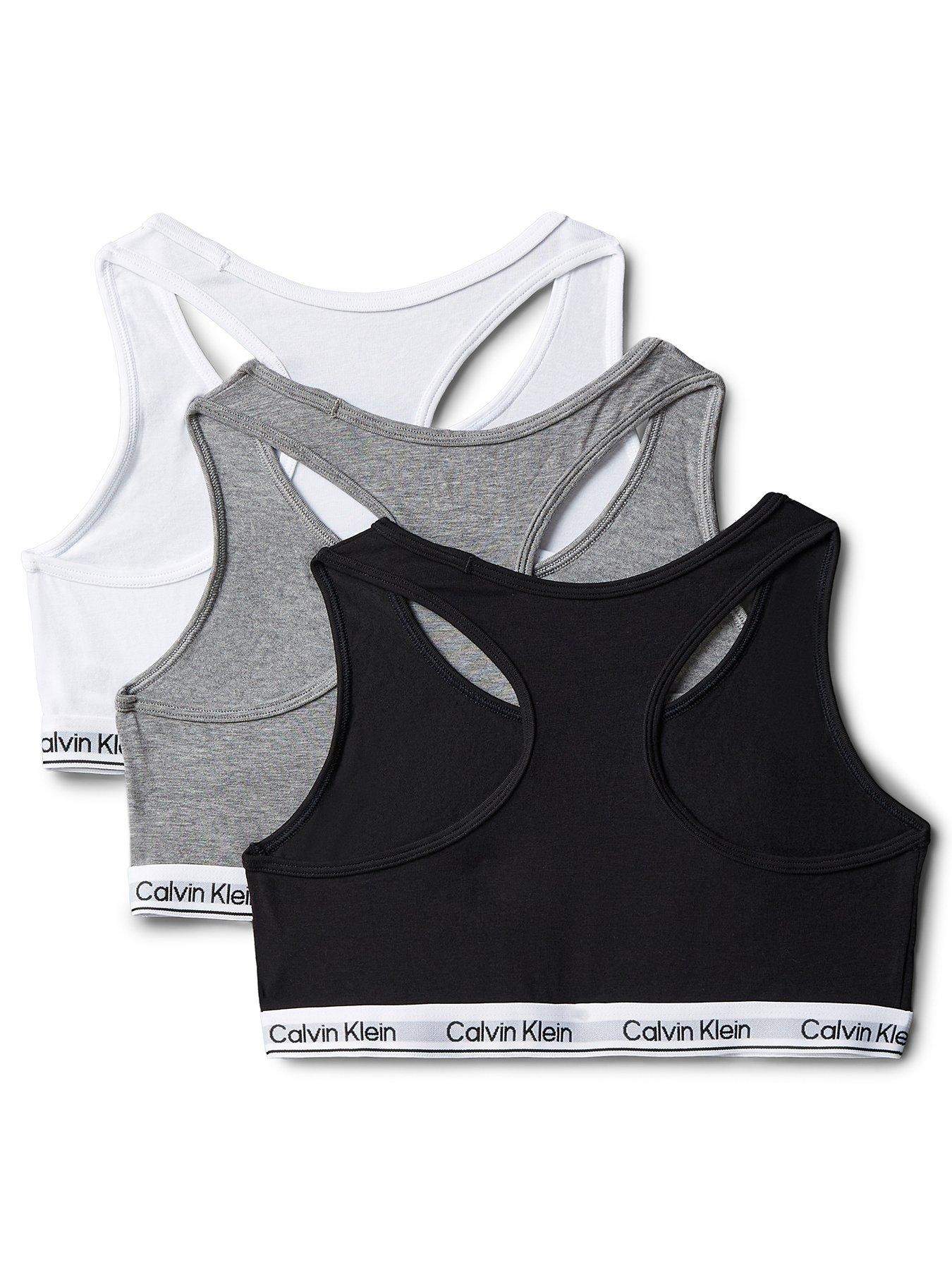 Image 2 of 2 of Calvin Klein Girls 3 Pack Modern Cotton Bralette - Multi