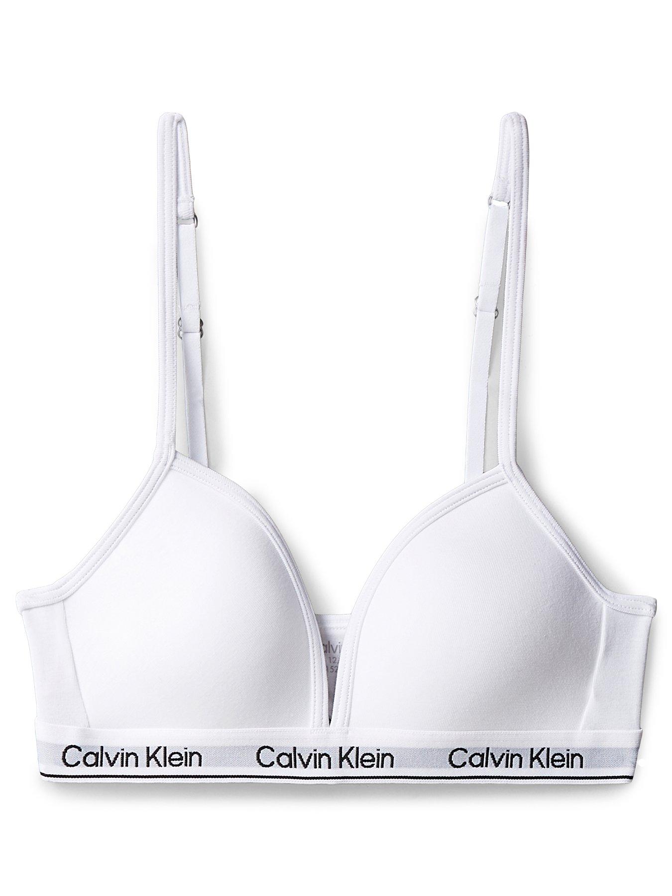Calvin Klein Girls Triangle Bra - White
