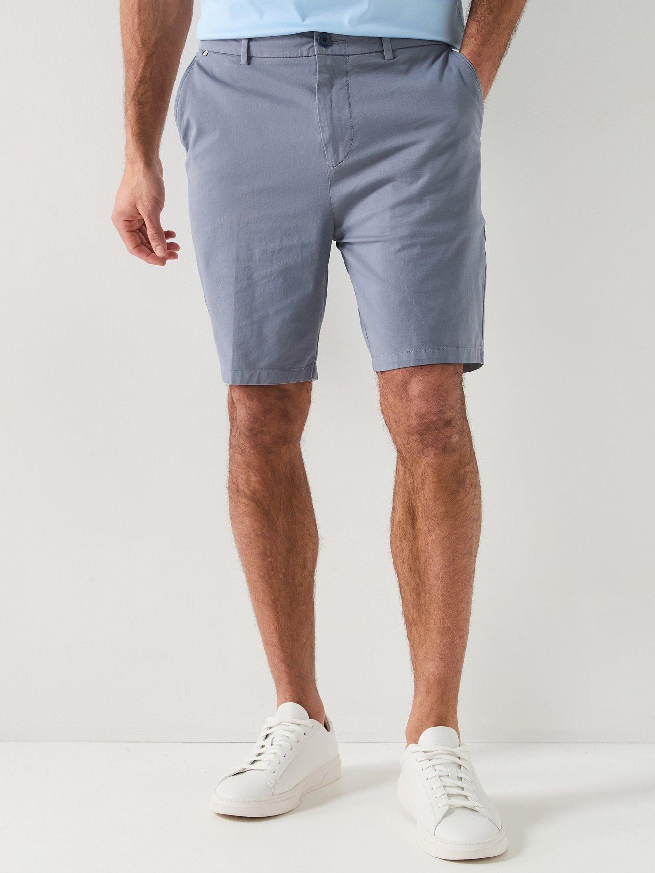 BOSS Modern Fit Chino Shorts, Blue, Size 30, Men