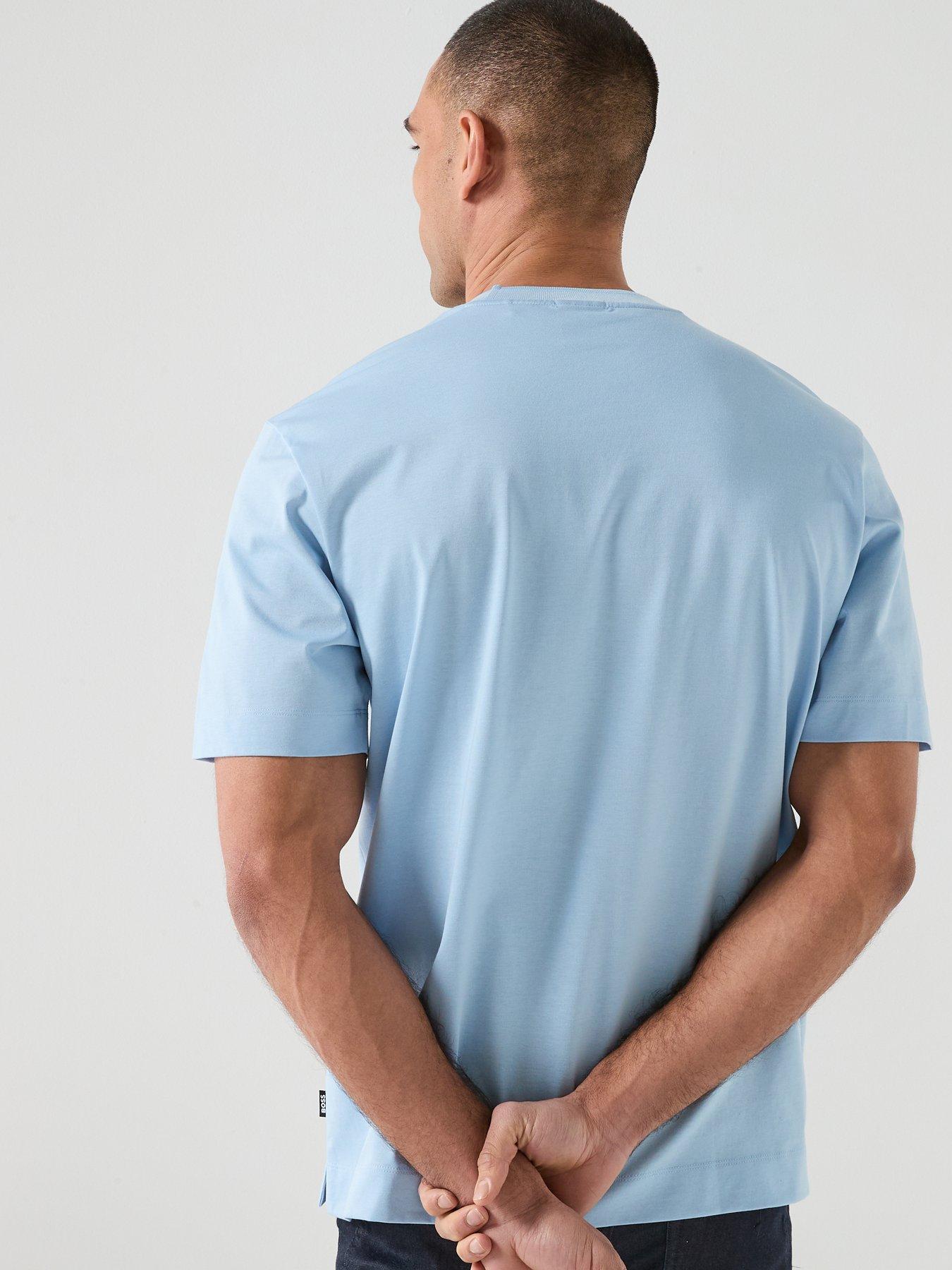 Image 2 of 4 of BOSS C-Tames 98 Relaxed Fit Bb Logo T-Shirt - Light Blue