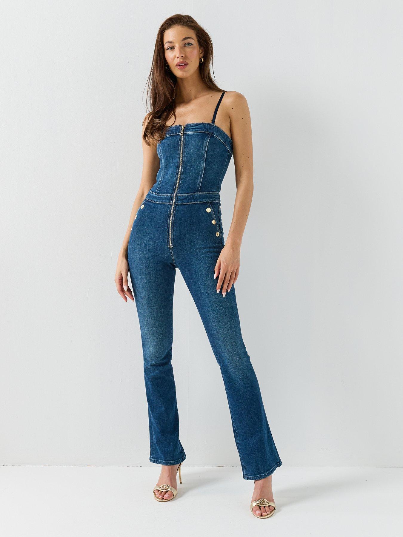 Image 3 of 5 of Guess Jeans Vale Jumpsuit - Blue