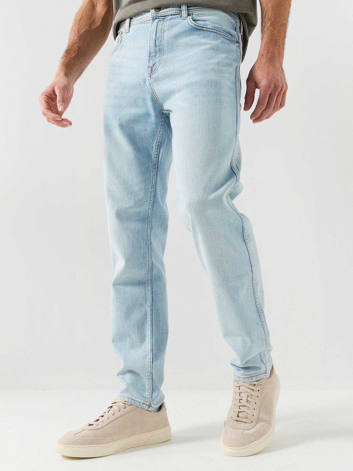 BOSS ReMaine-1-Bo Regular Fit Jeans, Light Wash, Size 30, Inside Leg Regular, Men
