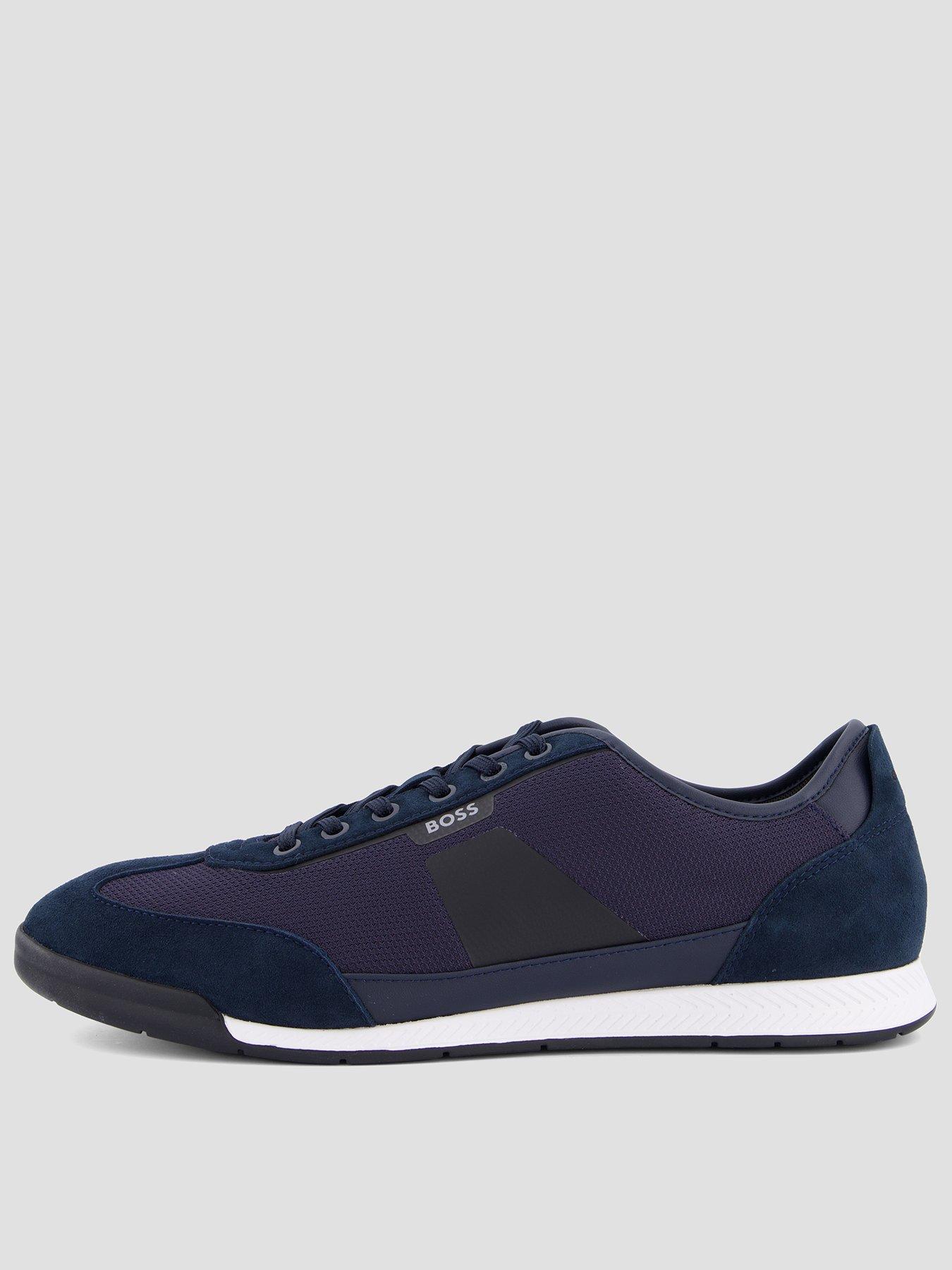 BOSS: Nitan Low Profile Nylon Trainers - Navy