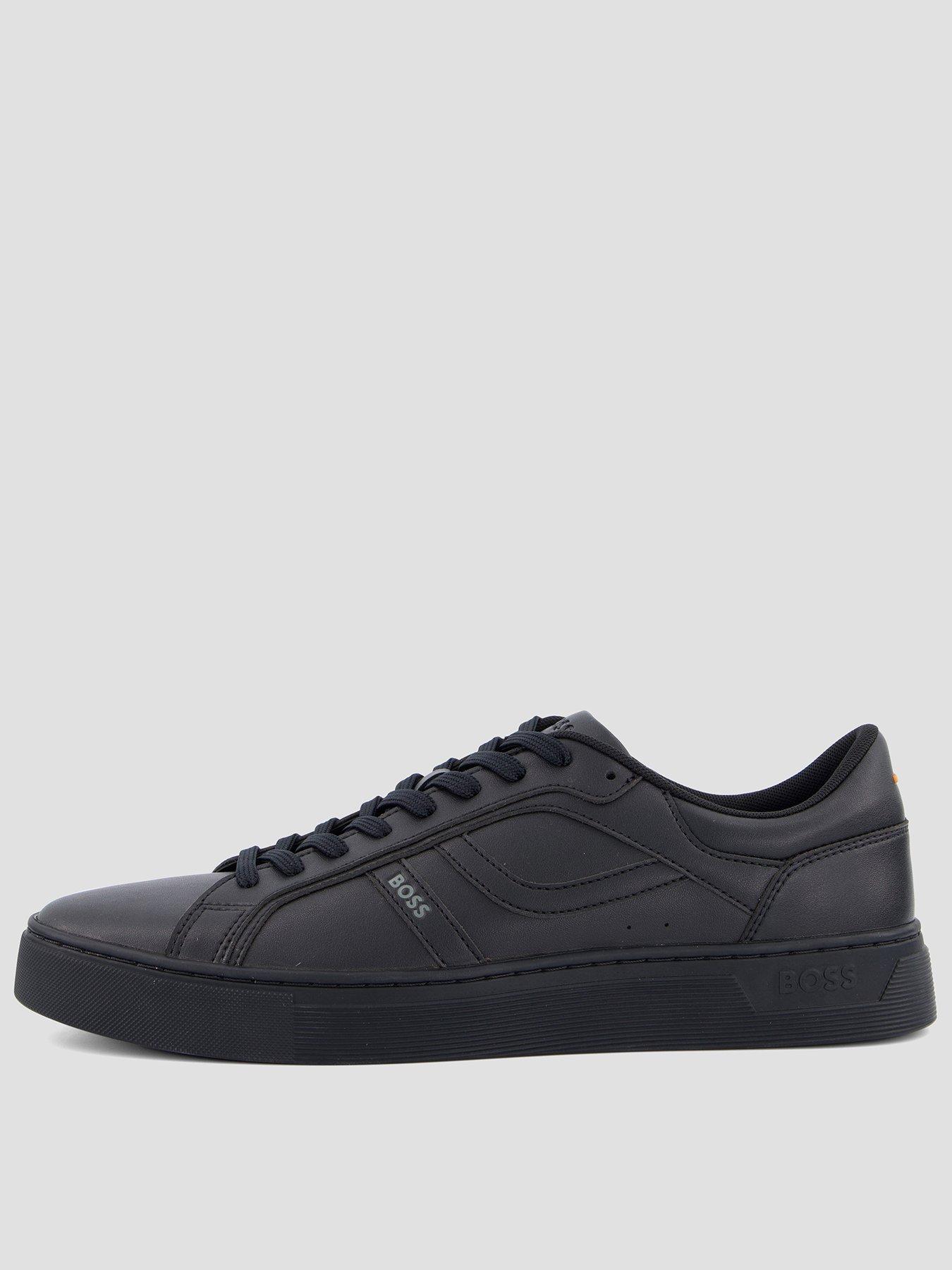 Image 1 of 7 of BOSS Orange Rhys Tenn PU Cupsole Sneaker - Black