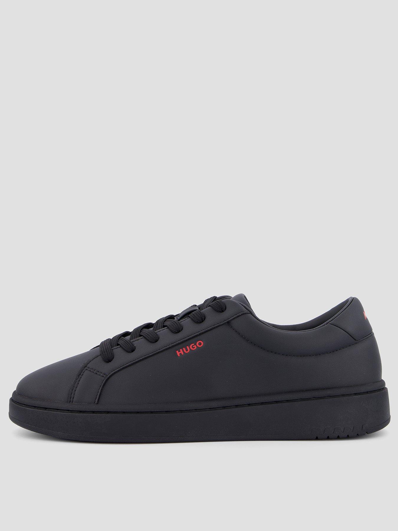 Image 1 of 7 of HUGO Neston Tenn PU Cupsole Trainers - Black