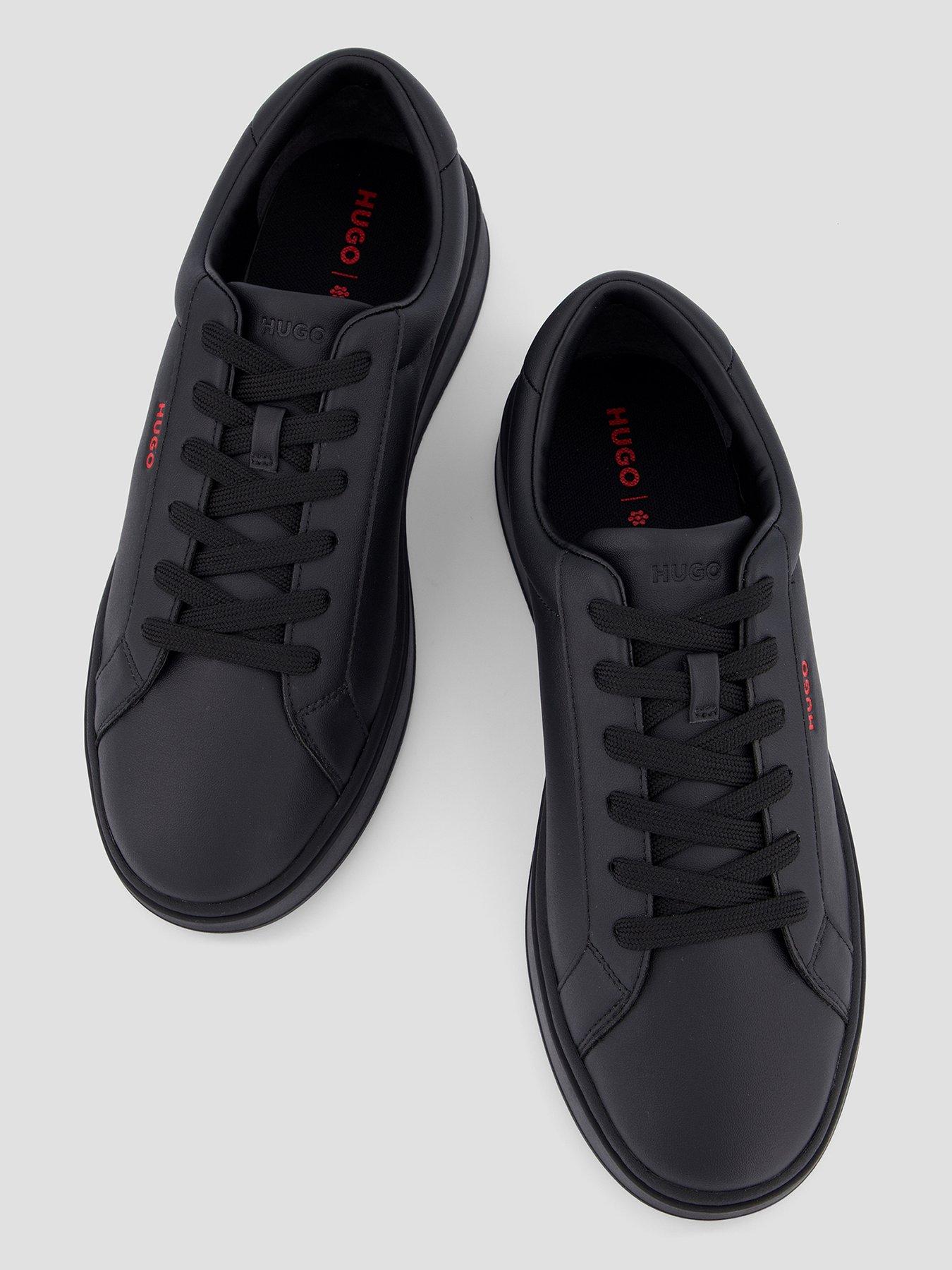 Image 3 of 7 of HUGO Neston Tenn PU Cupsole Trainers - Black