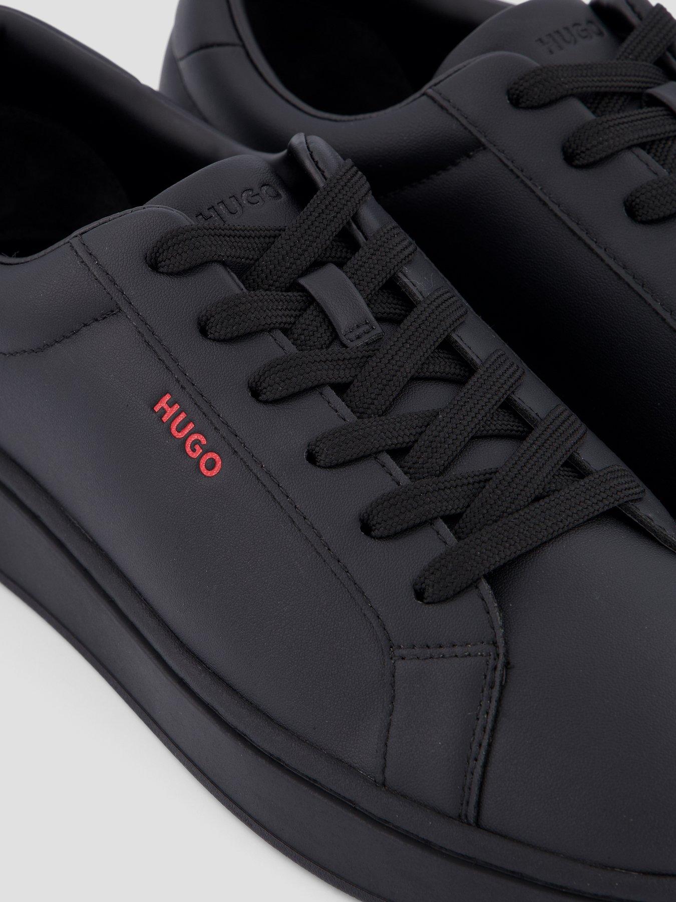 Image 5 of 7 of HUGO Neston Tenn PU Cupsole Trainers - Black