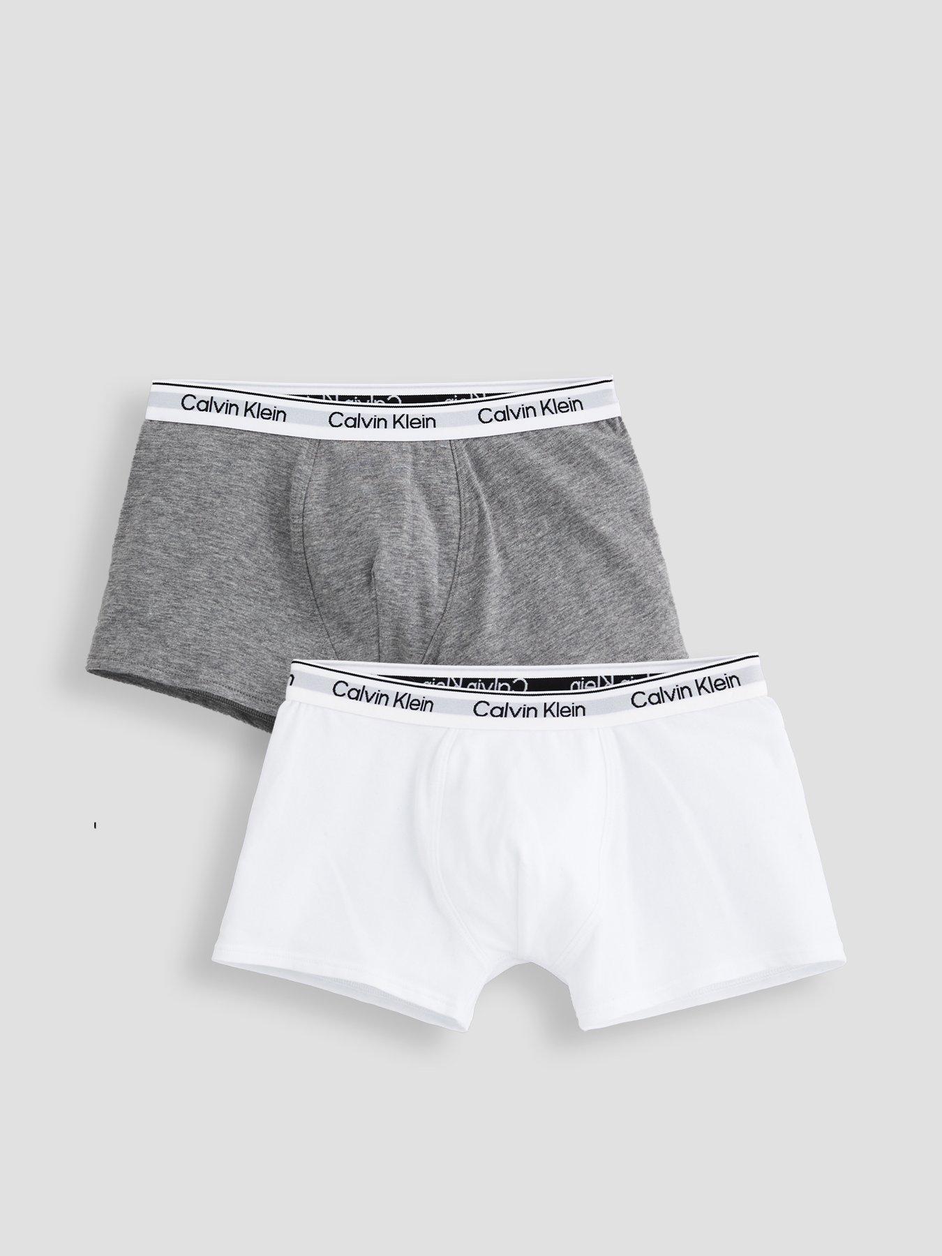 Calvin Klein Boys 2 Pack Modern Cotton Trunk, Multi, Size Age: 12-14 Years