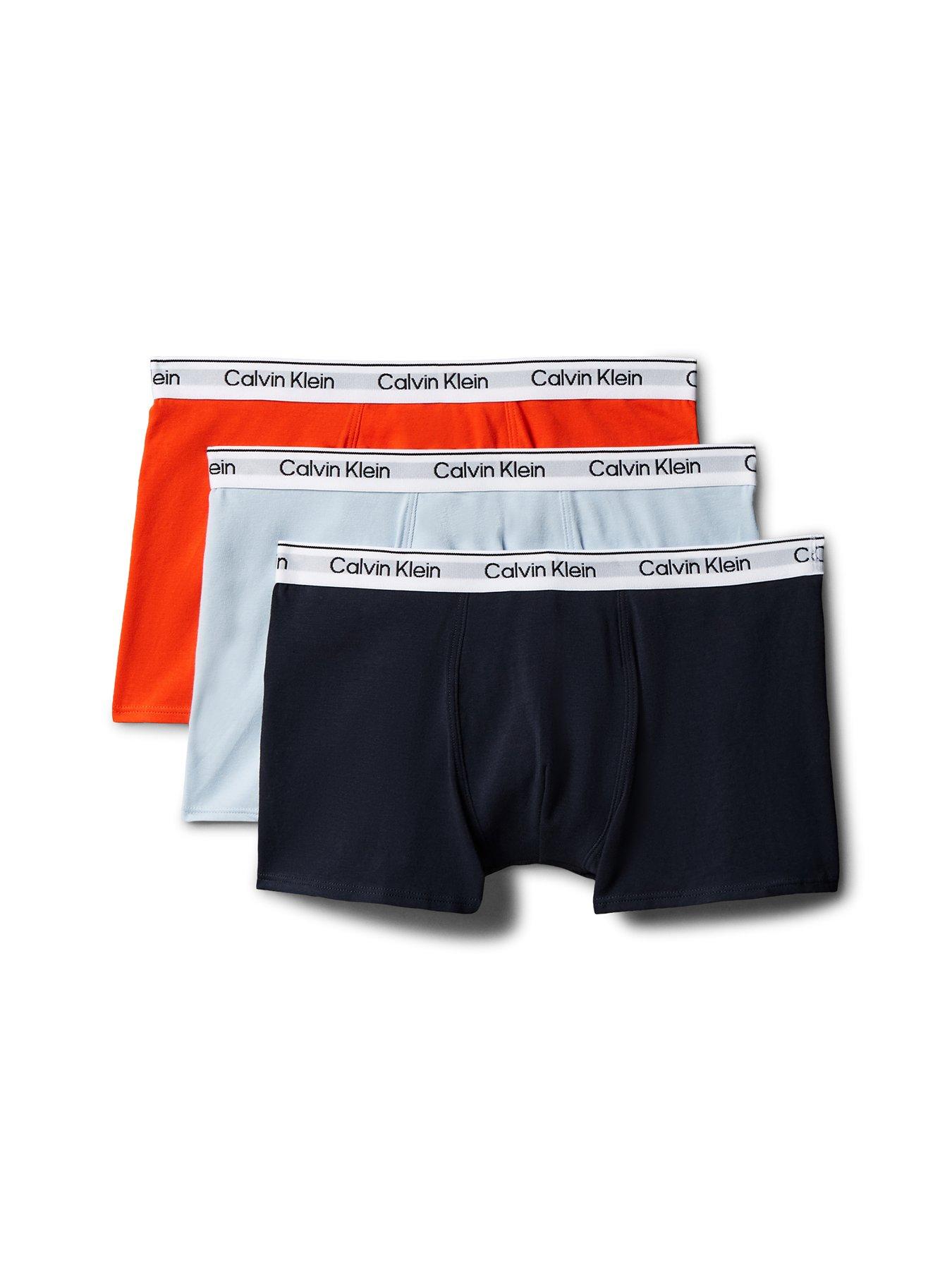 Image 1 of 2 of Calvin Klein Boys 3 Pack Modern Cotton Trunks - Multi