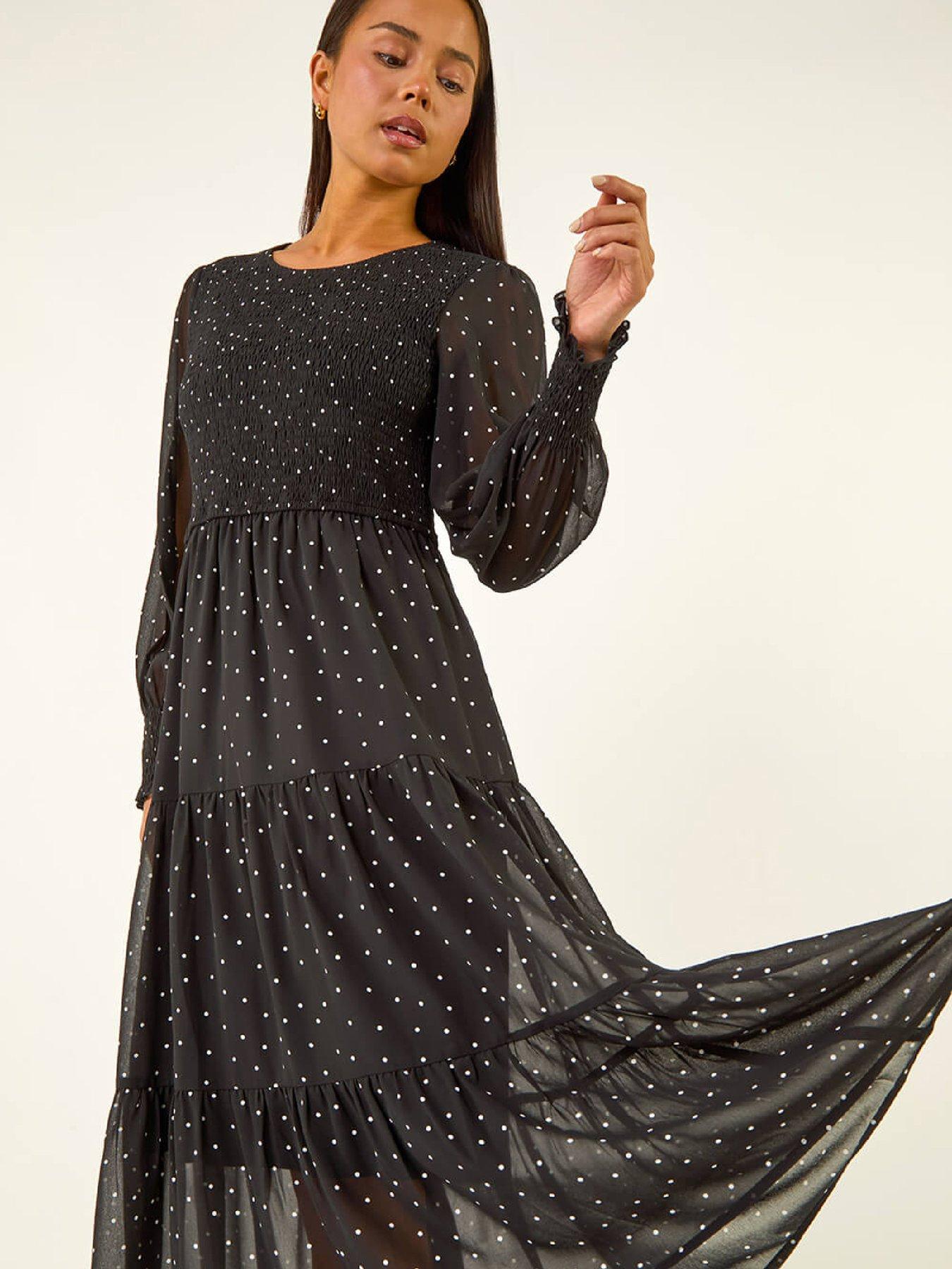 Roman Petite Spot Print Maxi Dress